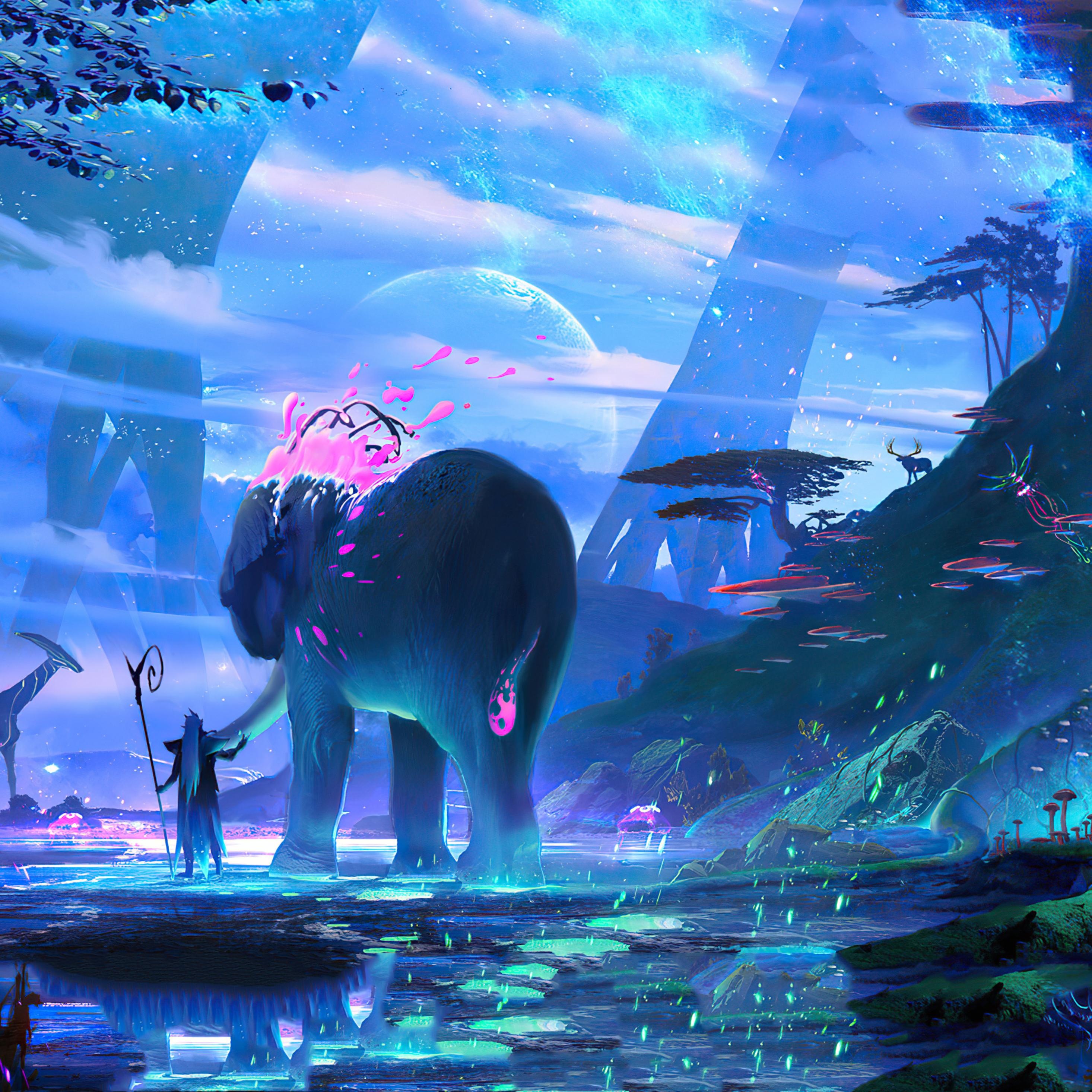 2932x2932 Elephant Another World iPad Pro Retina Display HD 4k Wallpaper, Image, Background, Photo and Picture