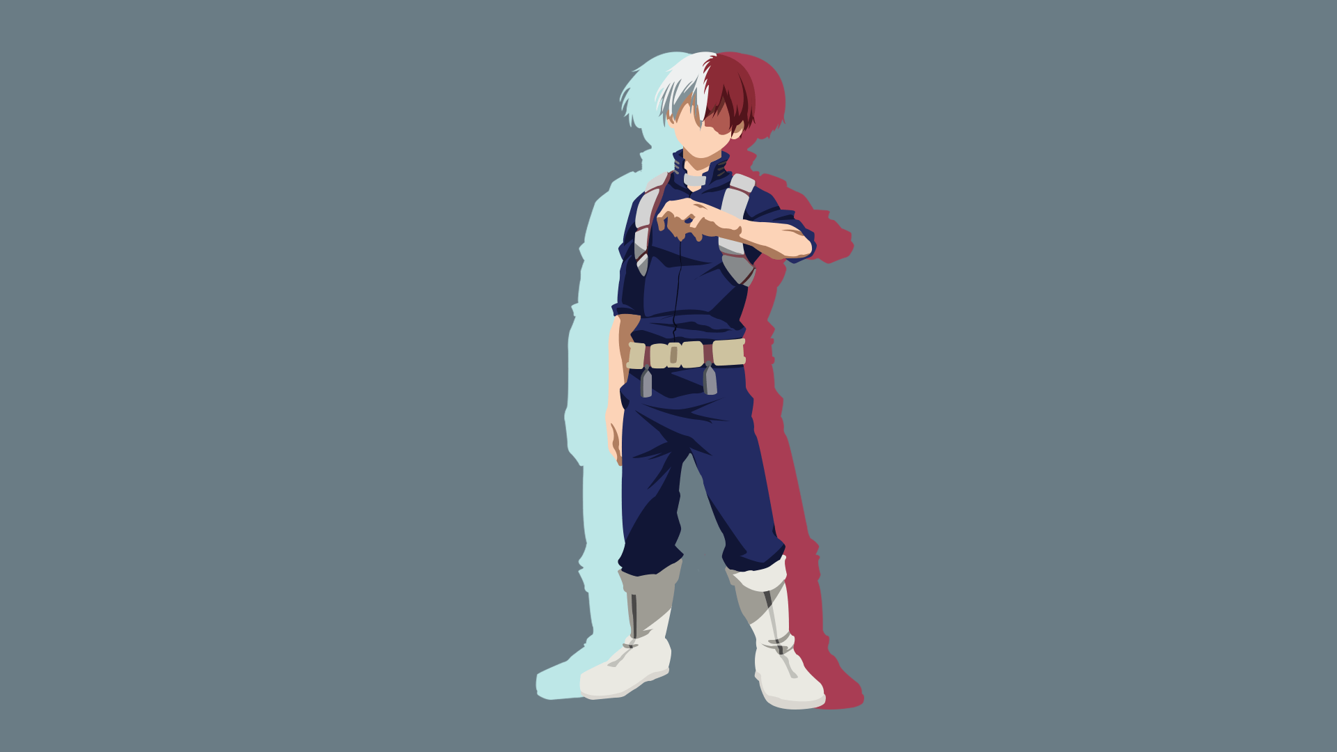 1920x1080 1920x1080 Shoto Todoroki, Anime, Boku no Hero Academia, Minimalist, My Hero Academia wallpaper PNG
