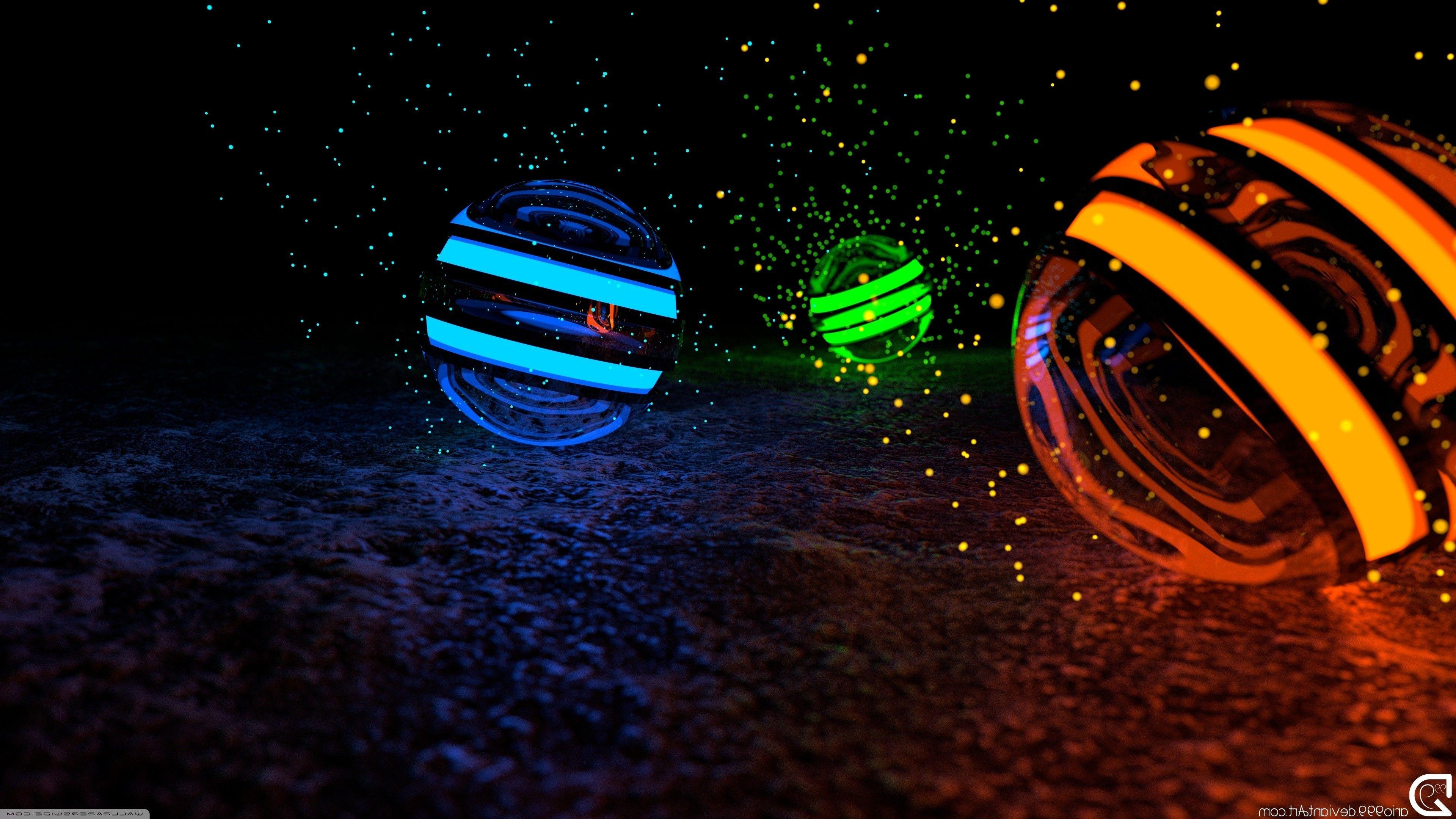 3840x2160 Orange Blue Wallpaper