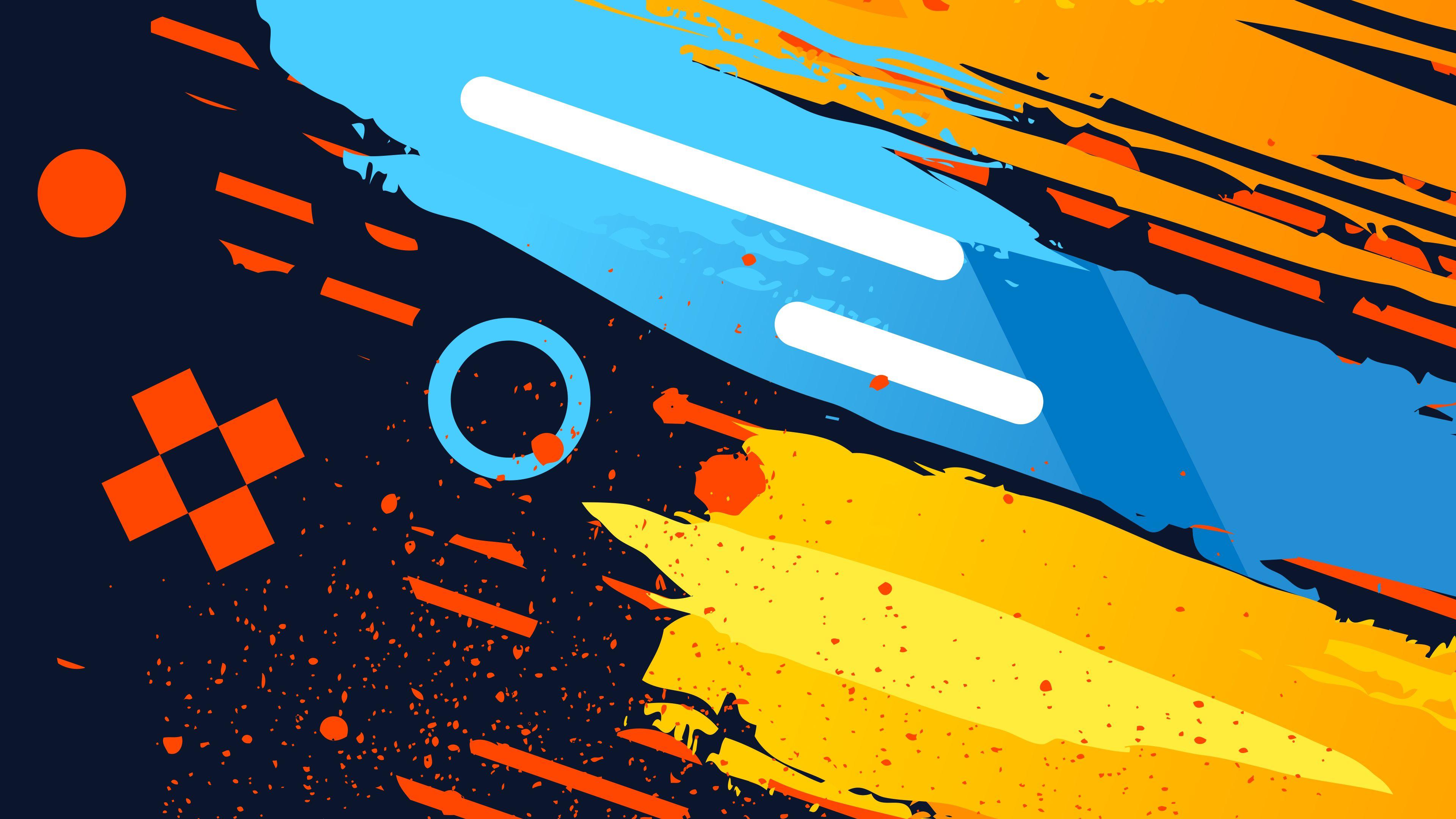 3840x2160 Red, Orange And Blue Wallpaper