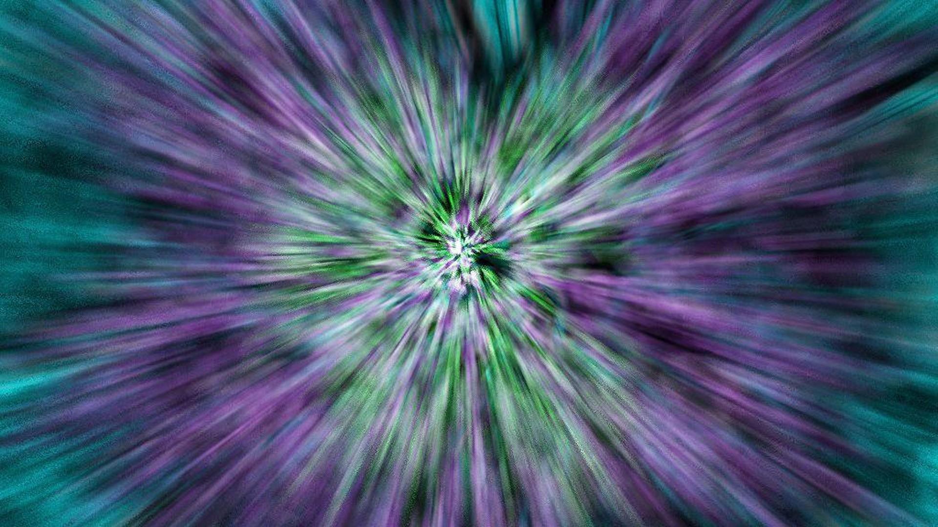 1920x1080 Green And Purple Splashes HD Tie Dye Wallpaper