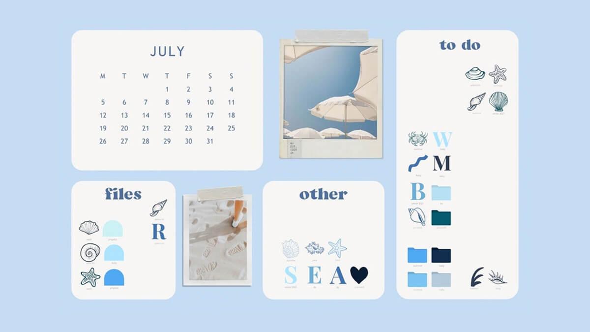 1200x675 Aesthetic Desktop Organizer Wallpaper & Background (Mac & PC)
