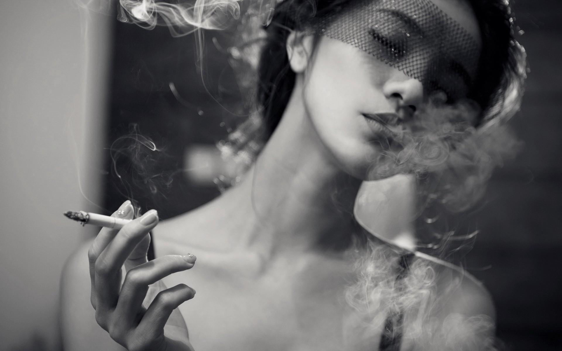 1920x1200 brunettes women smoking smoke asians monochrome cigarettes veil girls smoking