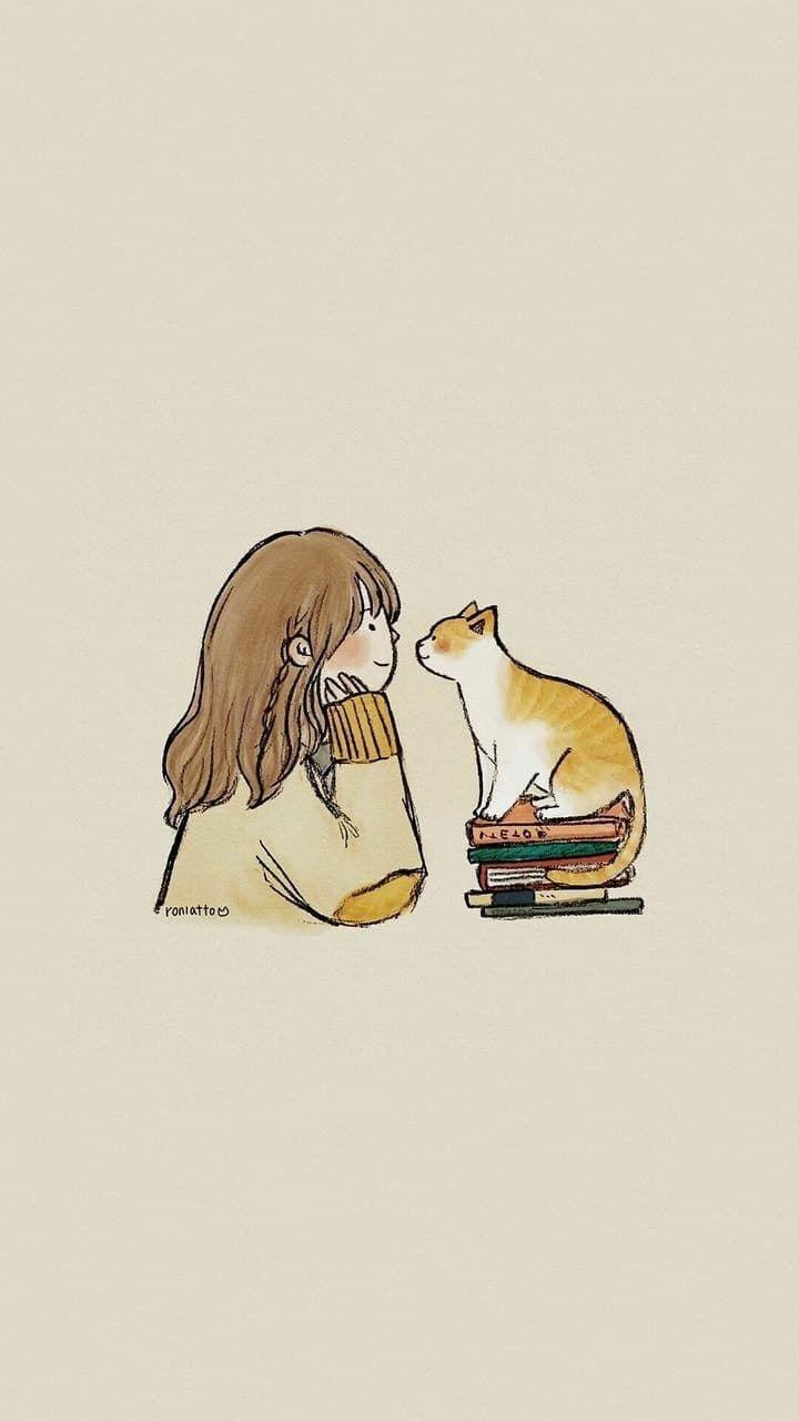 720x1280 cats pets cute. Cute drawings, Cute art, Cat art