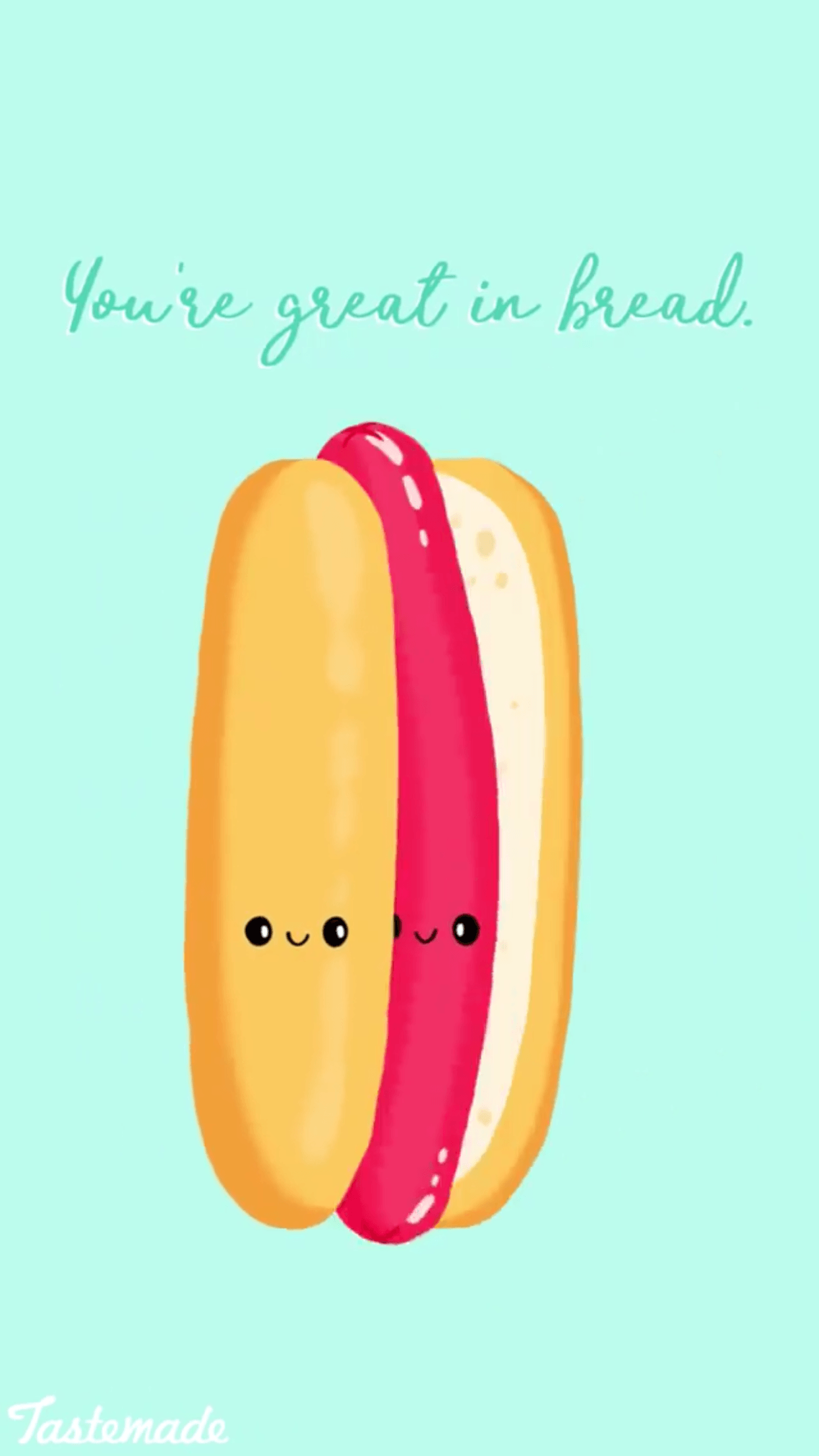 1242x2208 You're great in bread pun, wallpaper background lock screen