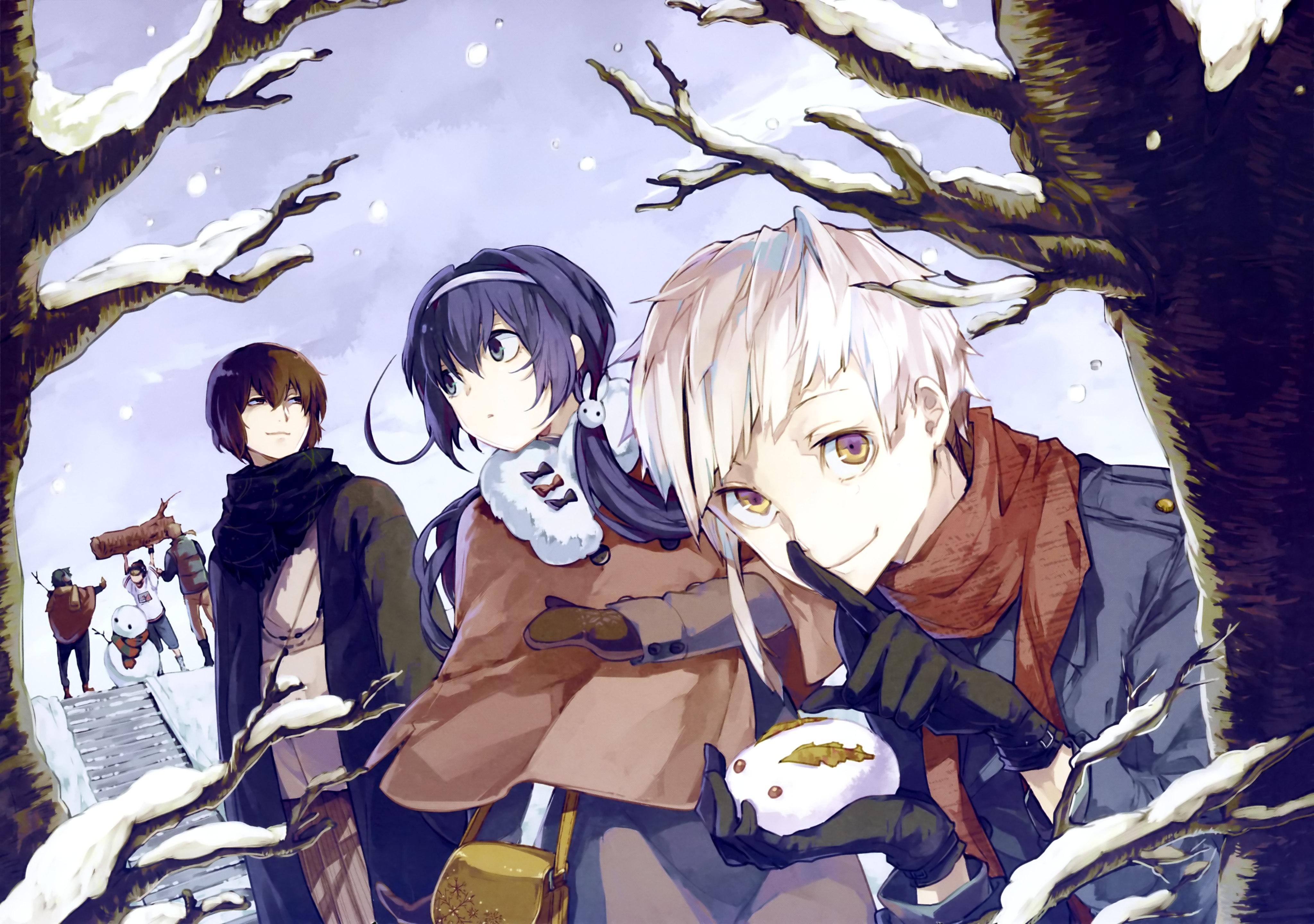 4095x2881 Bungou Stray Dogs Dazai Osamu Nakajima Atsushi Izumi Kyouka Wallpaper:4095x2881