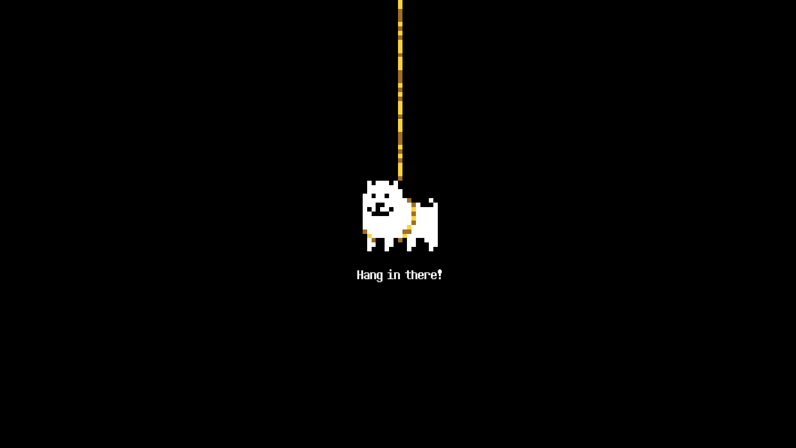 1600x900 Couldn't find a wallpaper with the tied up dog so I made one myself