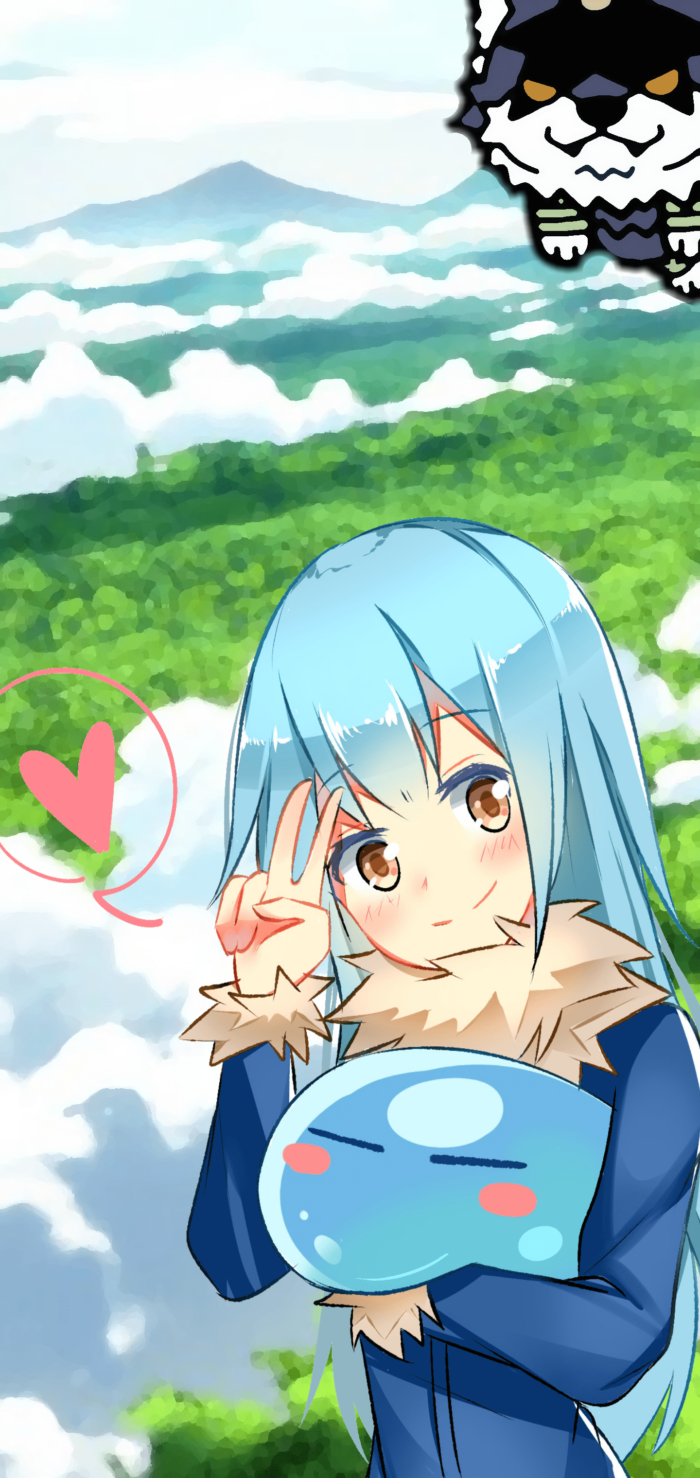 1440x3040 That Time I Got Reincarnated As A Slime Galaxy S10 Hole Punch Wallpaper