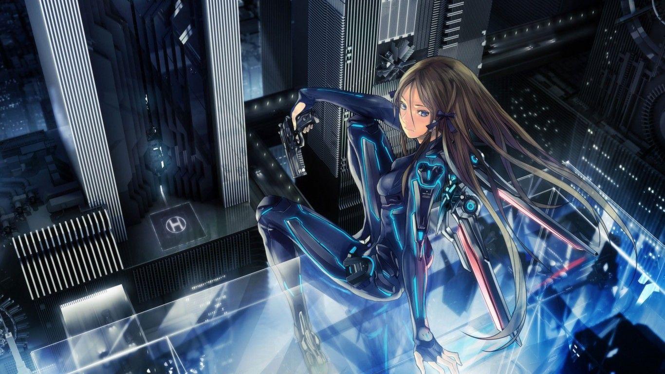 1366x768 Dope Anime Girl Wallpaper