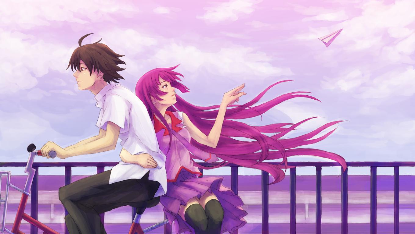 1360x768 Anime Boy Girl Cycle 4k Laptop HD HD 4k Wallpaper, Image, Background, Photo and Picture