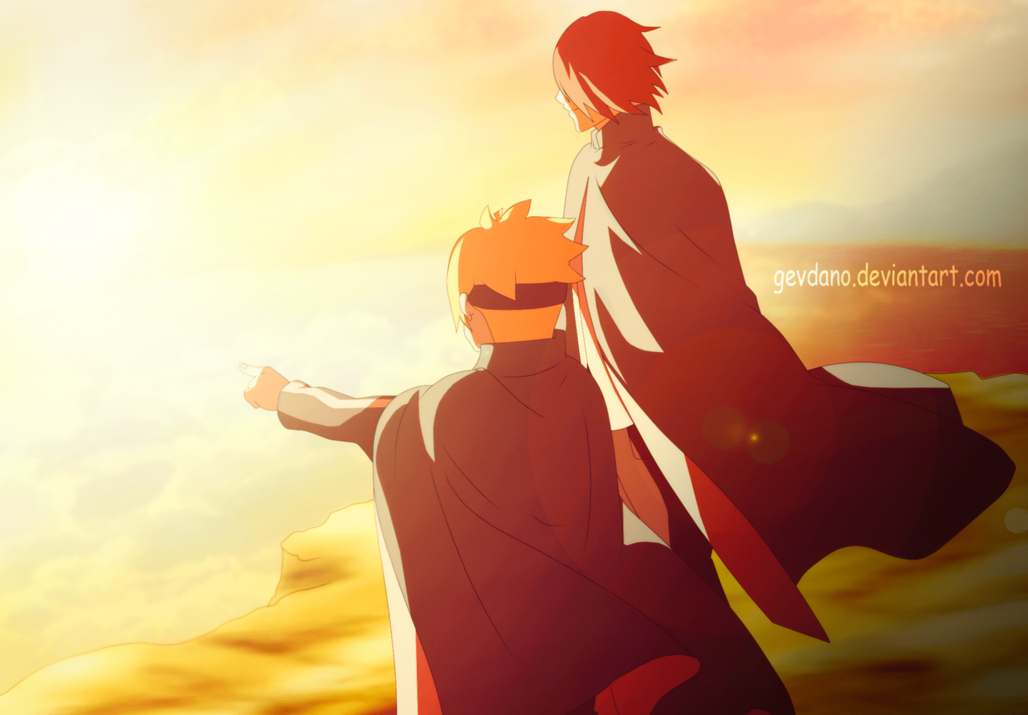 2048x1424 Boruto Uzumaki, Sasuke Uchiha wallpaper