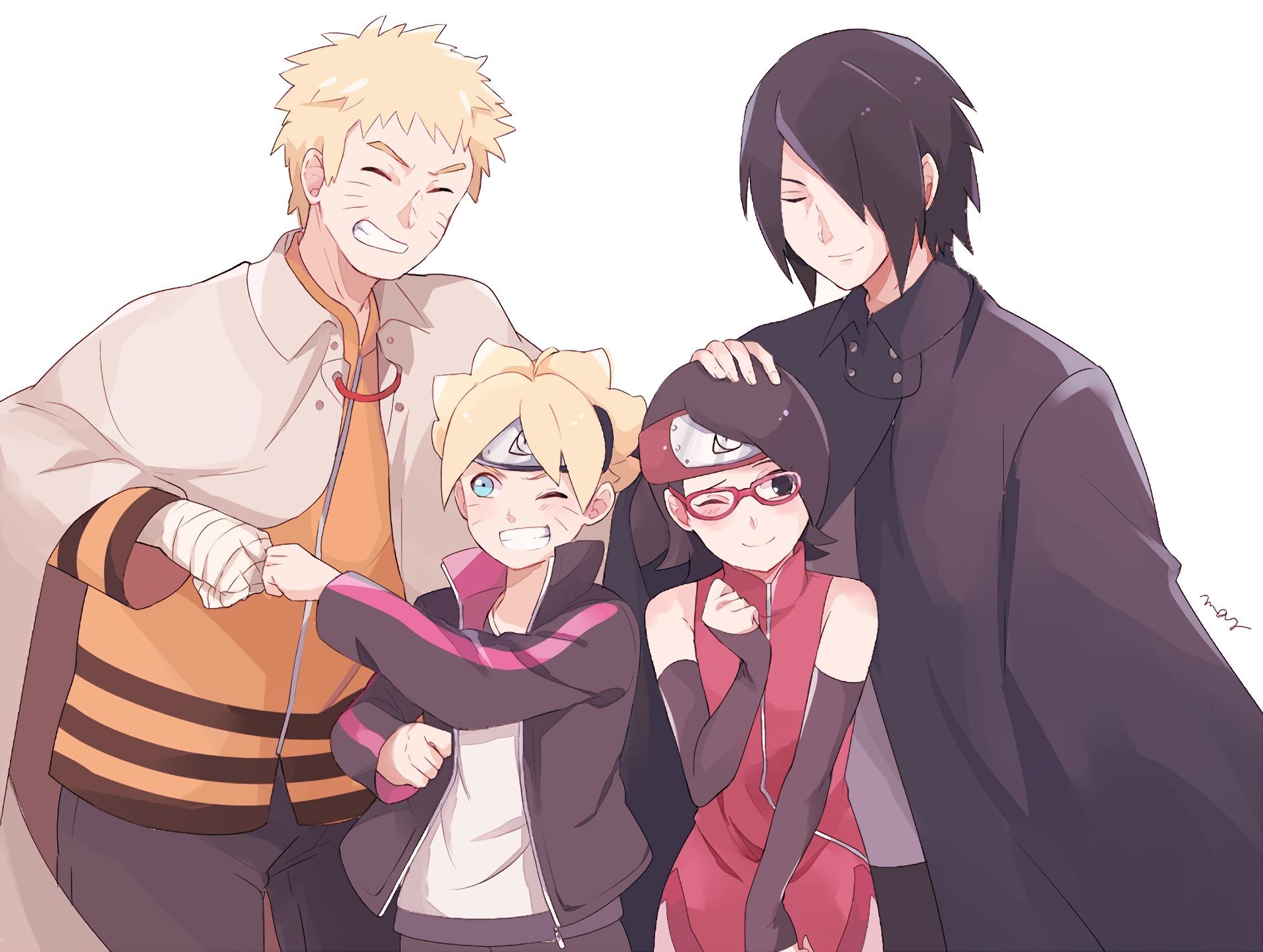 1920x1447 Download wallpaper from anime Boruto with tags: Laptop, Naruto Uzumaki, Sasuke Uchiha, Boruto Uzumaki, Sarada Uchiha