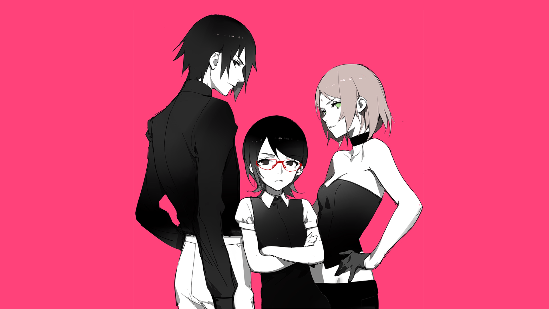 1920x1080 1920x1080 Sarada Uchiha, Sakura Haruno, Boruto: Naruto Next Generations, Sasuke Uchiha wallpaper PNG. Mocah HD Wallpaper
