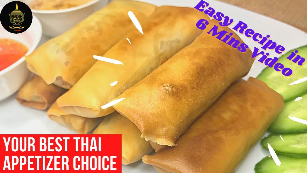 1280x720 Easy Homemade Thai Vegetable Spring Rolls Recipe (CC). Thai Girl in the Kitchen [EP25]