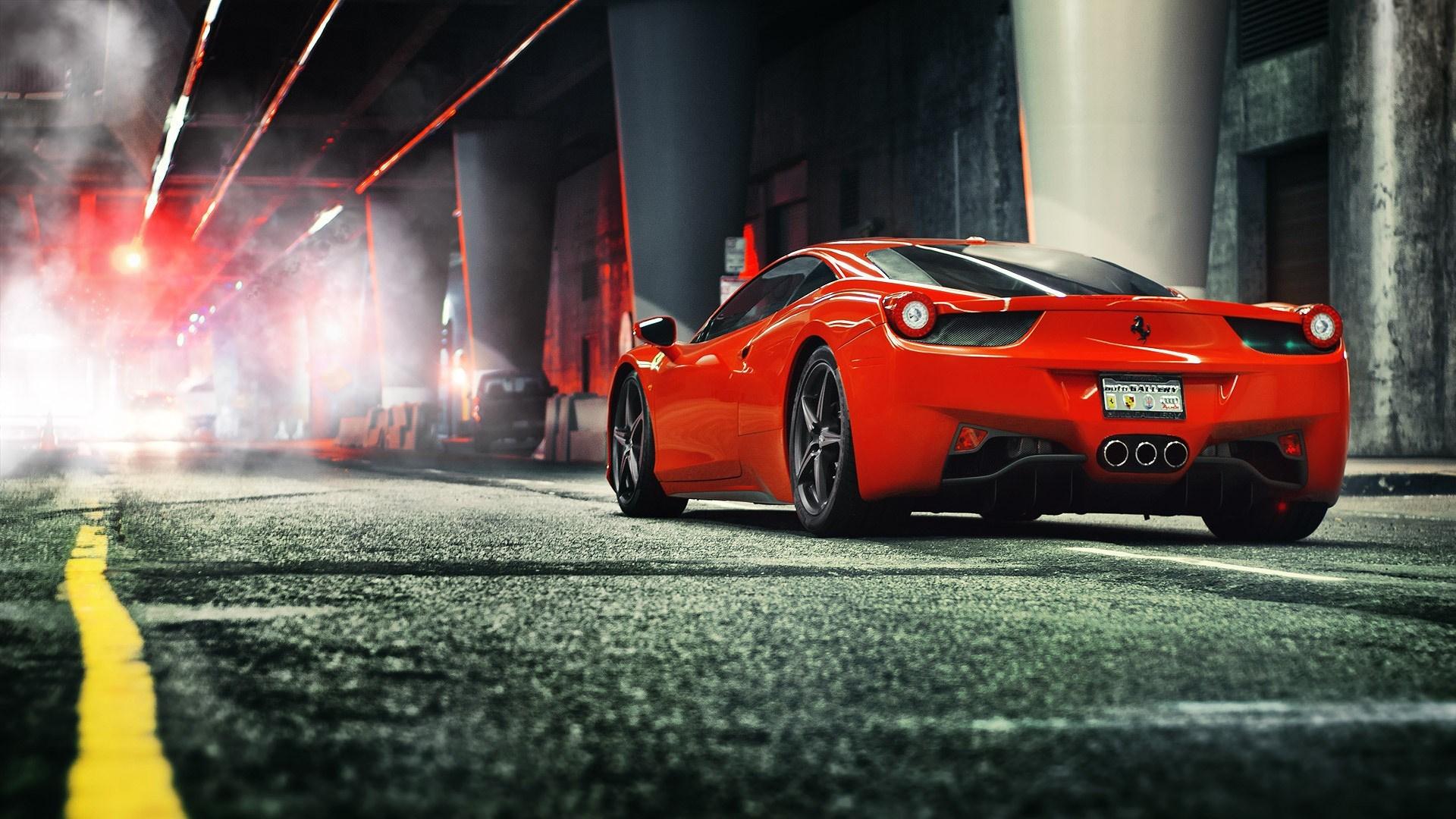 1920x1080 Ferrari 458 Italia Street Photo Hd Wallpaper