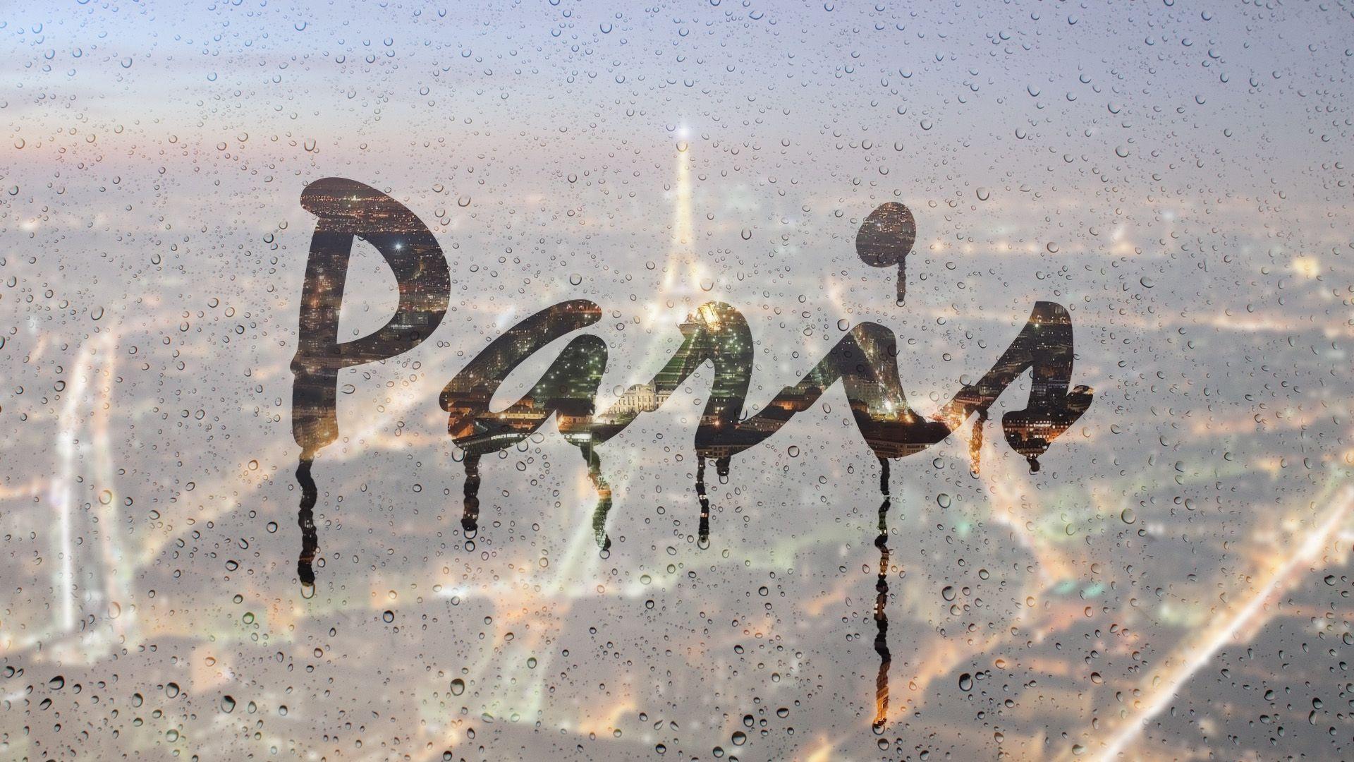 1920x1080 Rainy Text effect: Write text on foggy window in Photohop