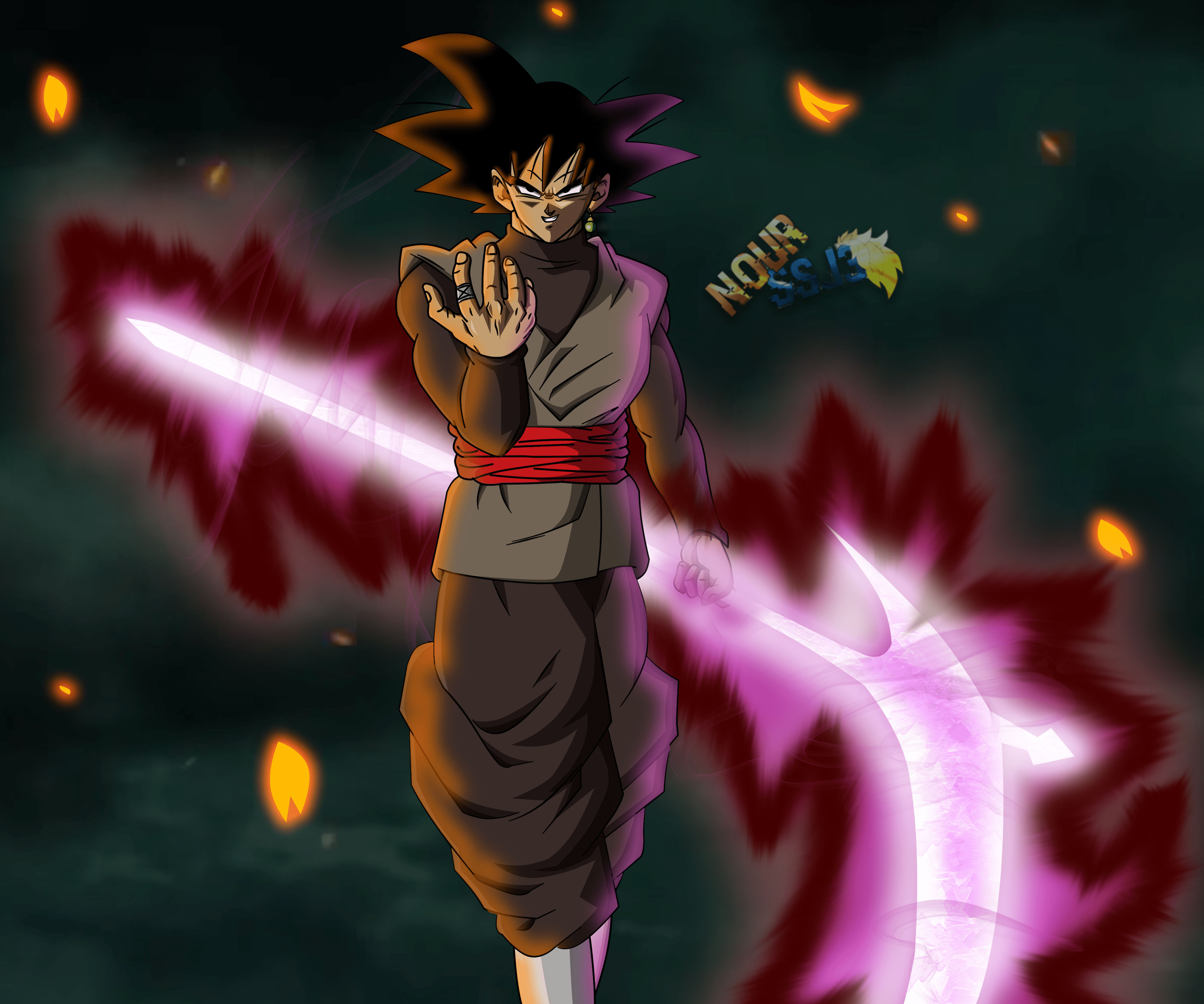 4000x3336 4K Black Goku Wallpaper and Background Image