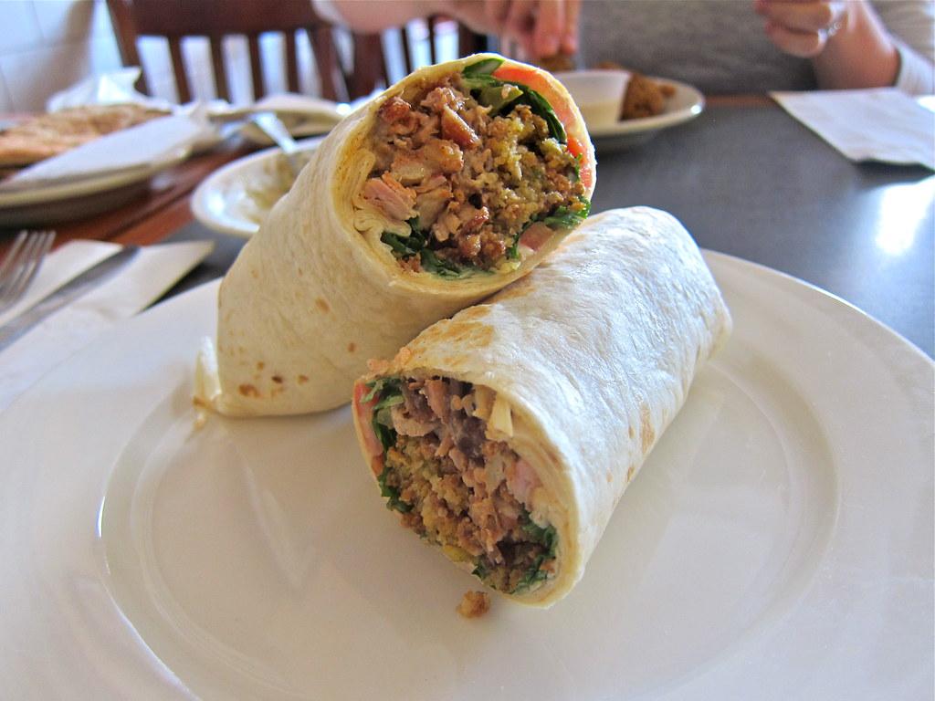 1024x768 Chicken Shawafal (Falafel & Chicken Shawarma Wrap)