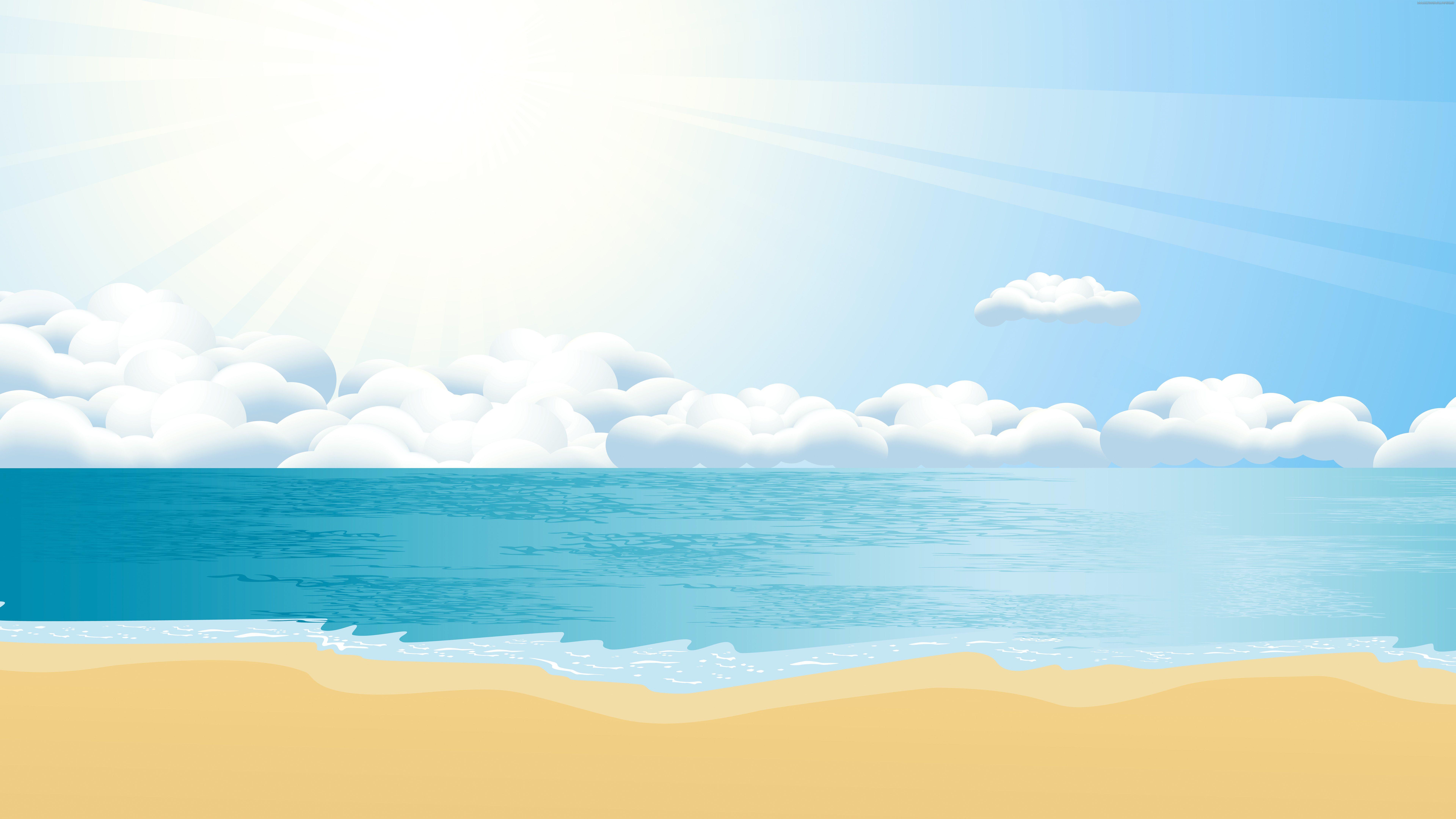 7680x4320 Sand Beach wallpaper