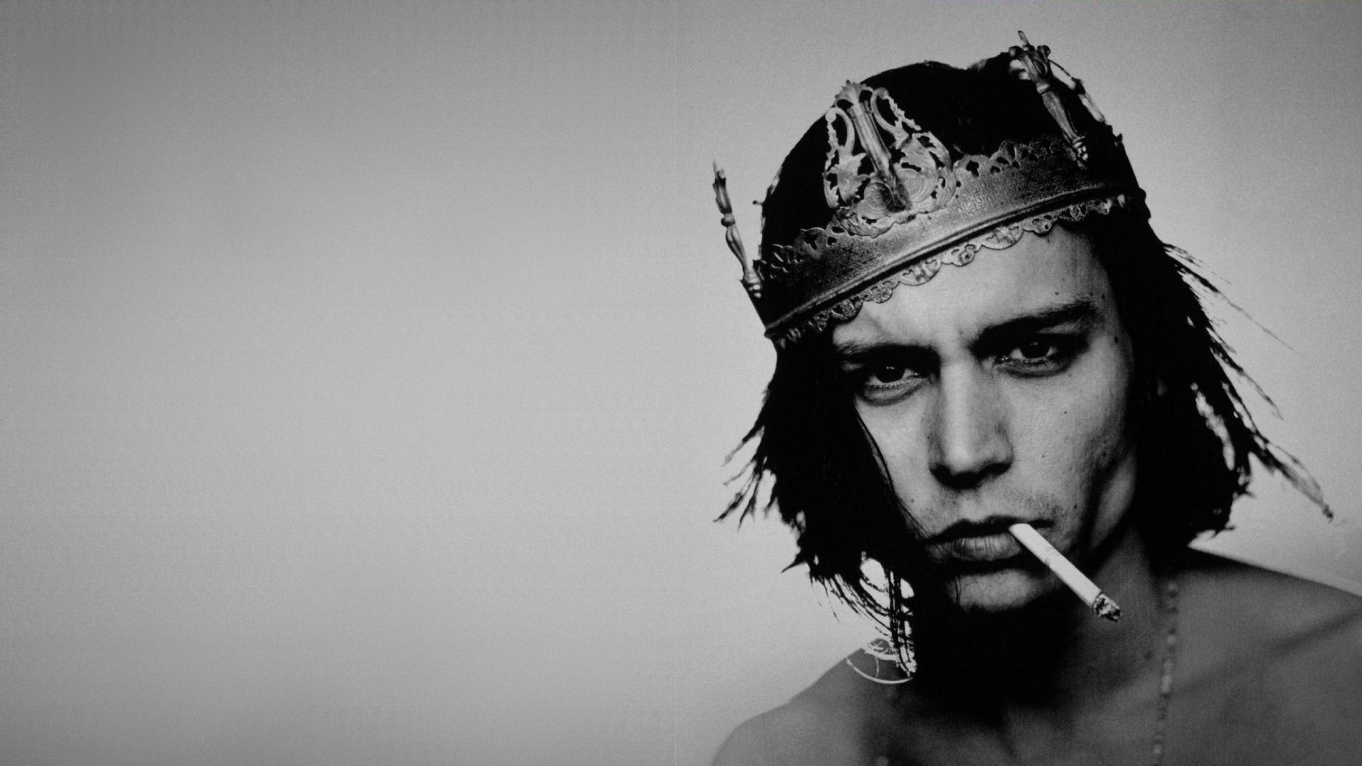1920x1080 Wallpaper Johnny Depp Cigarette Crown Young