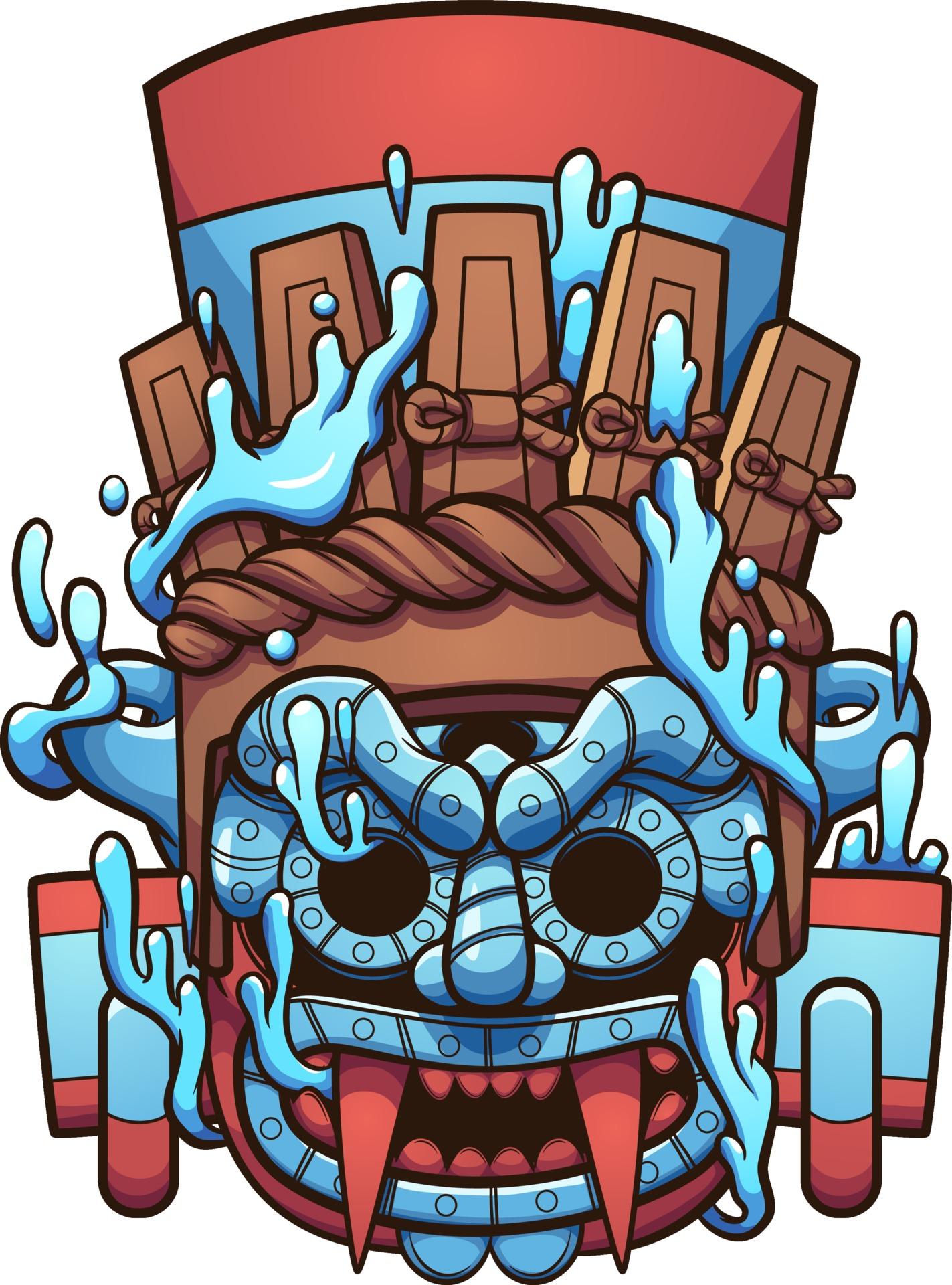 1423x1920 Cartoon Tlaloc vessel