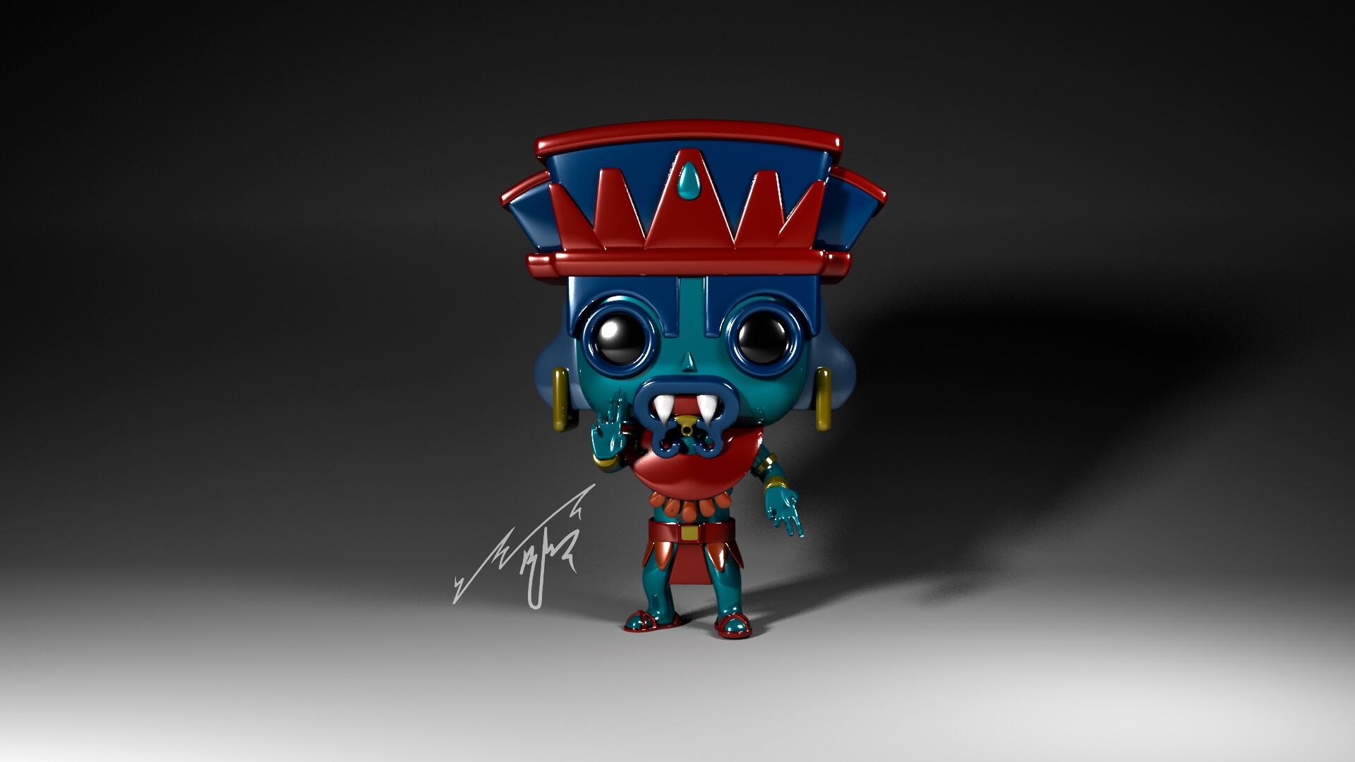 1920x1080 Funko pop Tlaloc Concept, Miguel Rodríguez