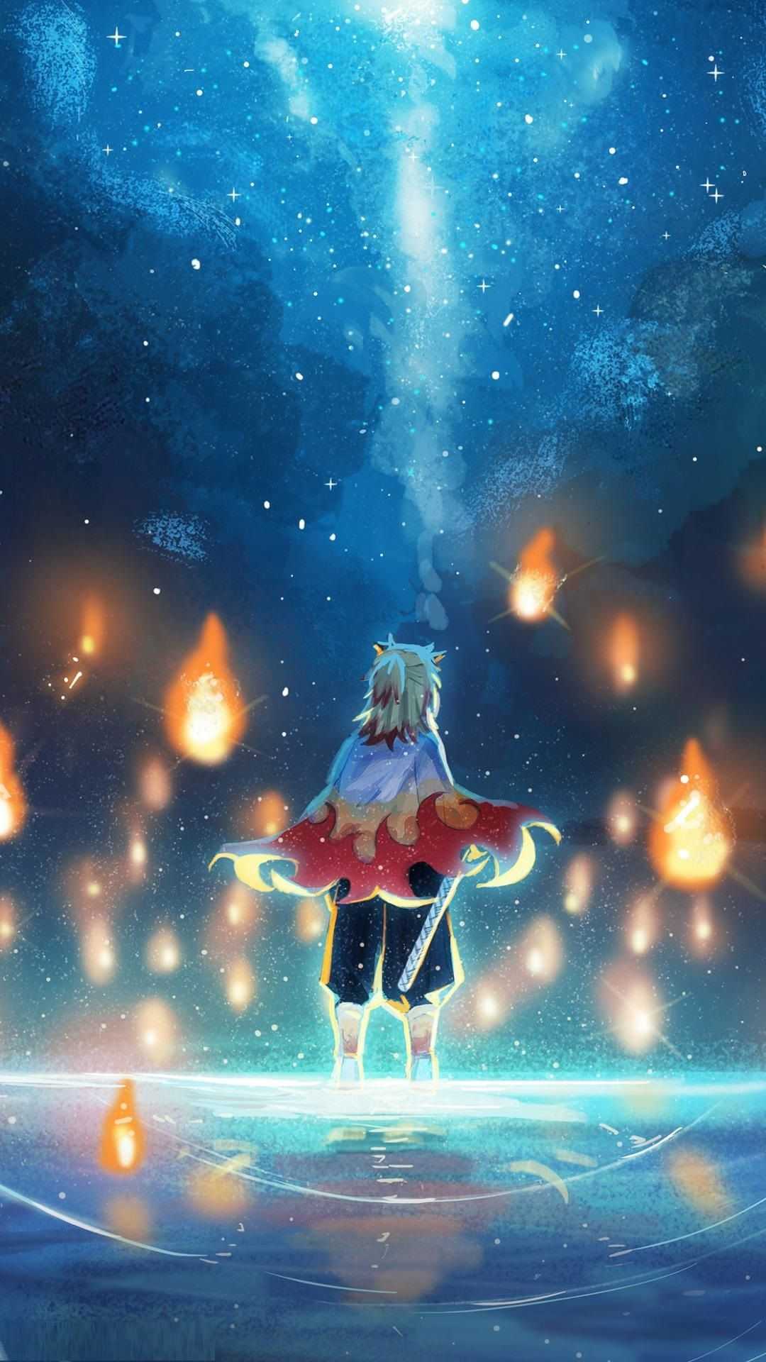1080x1920 Rengoku Wallpaper