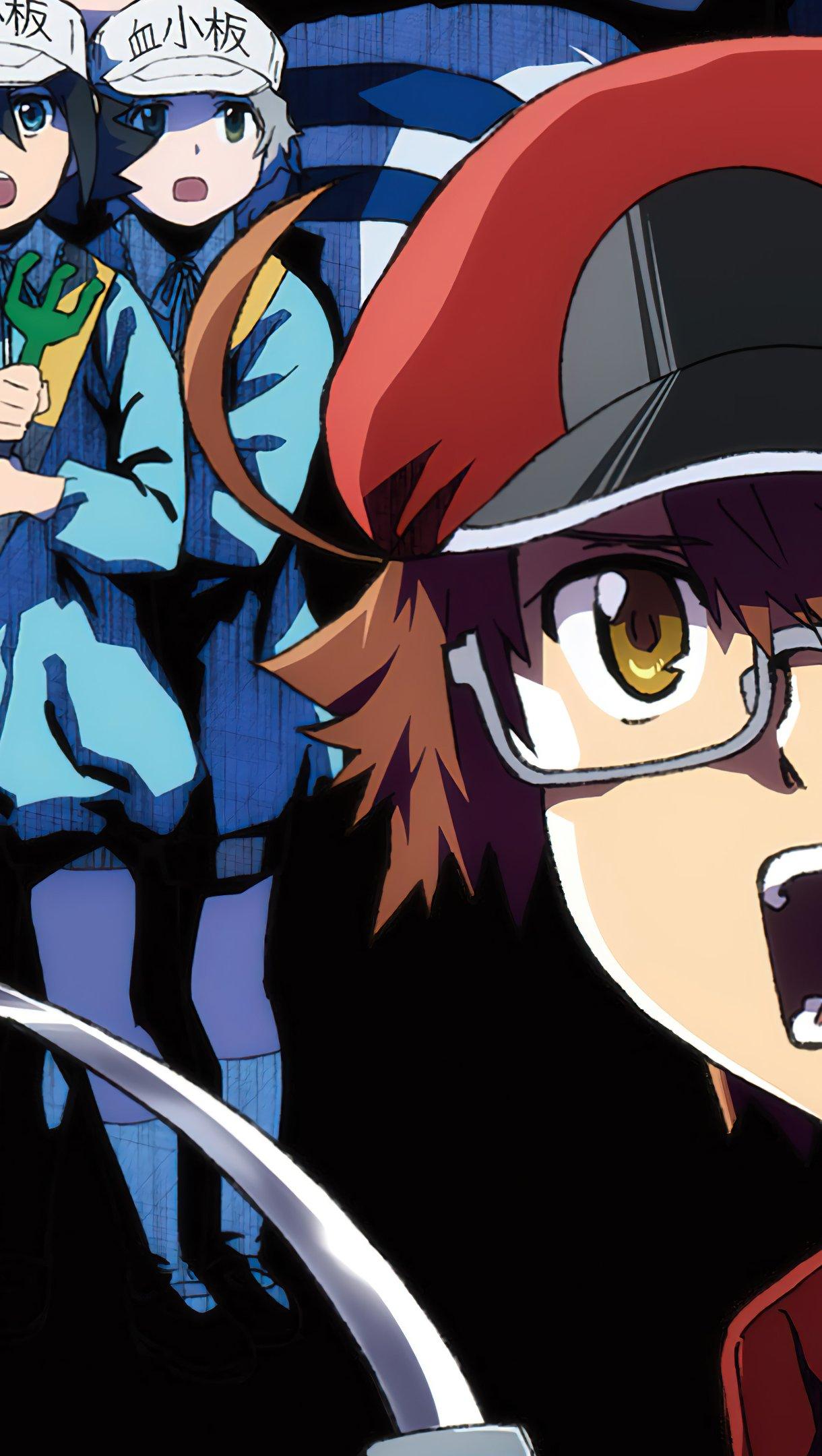 1220x2160 Characters from Cells at work: Code Black Anime Wallpaper 4k Ultra HD