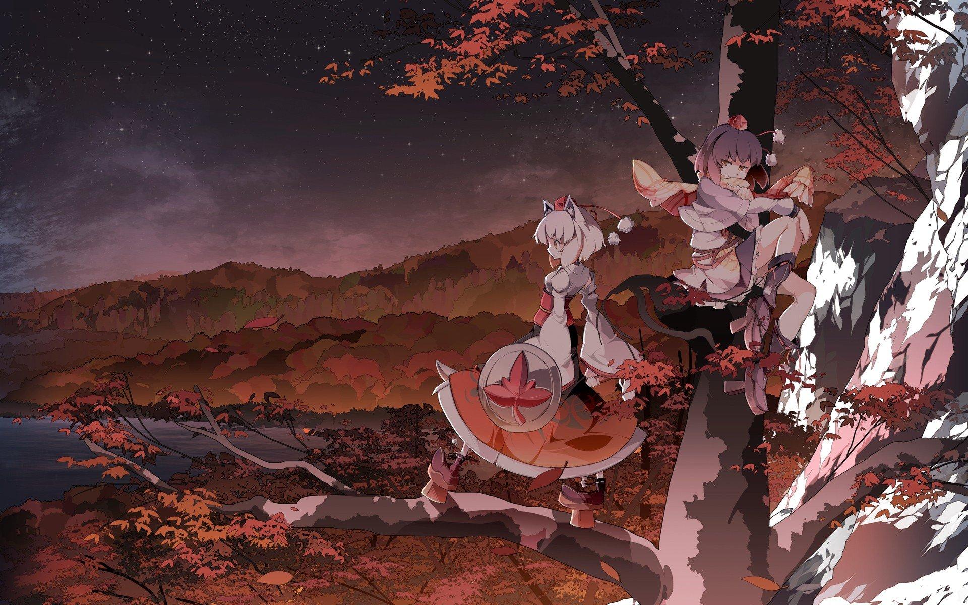 1920x1200 Touhou, Inubashiri Momiji, Shameimaru Aya HD Wallpaper / Desktop and Mobile Image & Photo