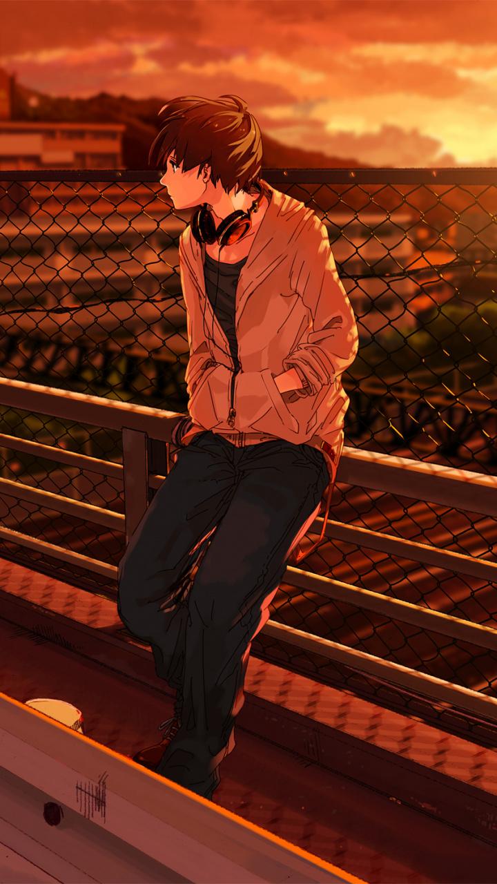720x1280 Anime Sad Boy 4k Wallpaper