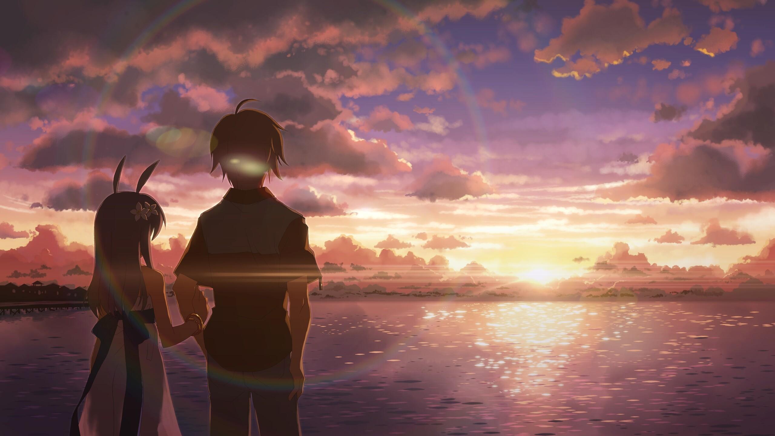 2560x1440 Anime Boy and Girl Alone 1440P Resolution HD 4k Wallpaper, Image, Background, Photo and Picture