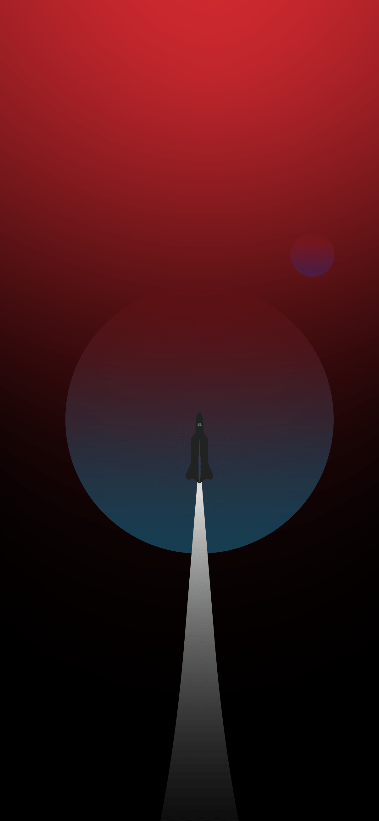 1205x2609 MOBILE WALLPAPER 4K MINIMAL ROCKET
