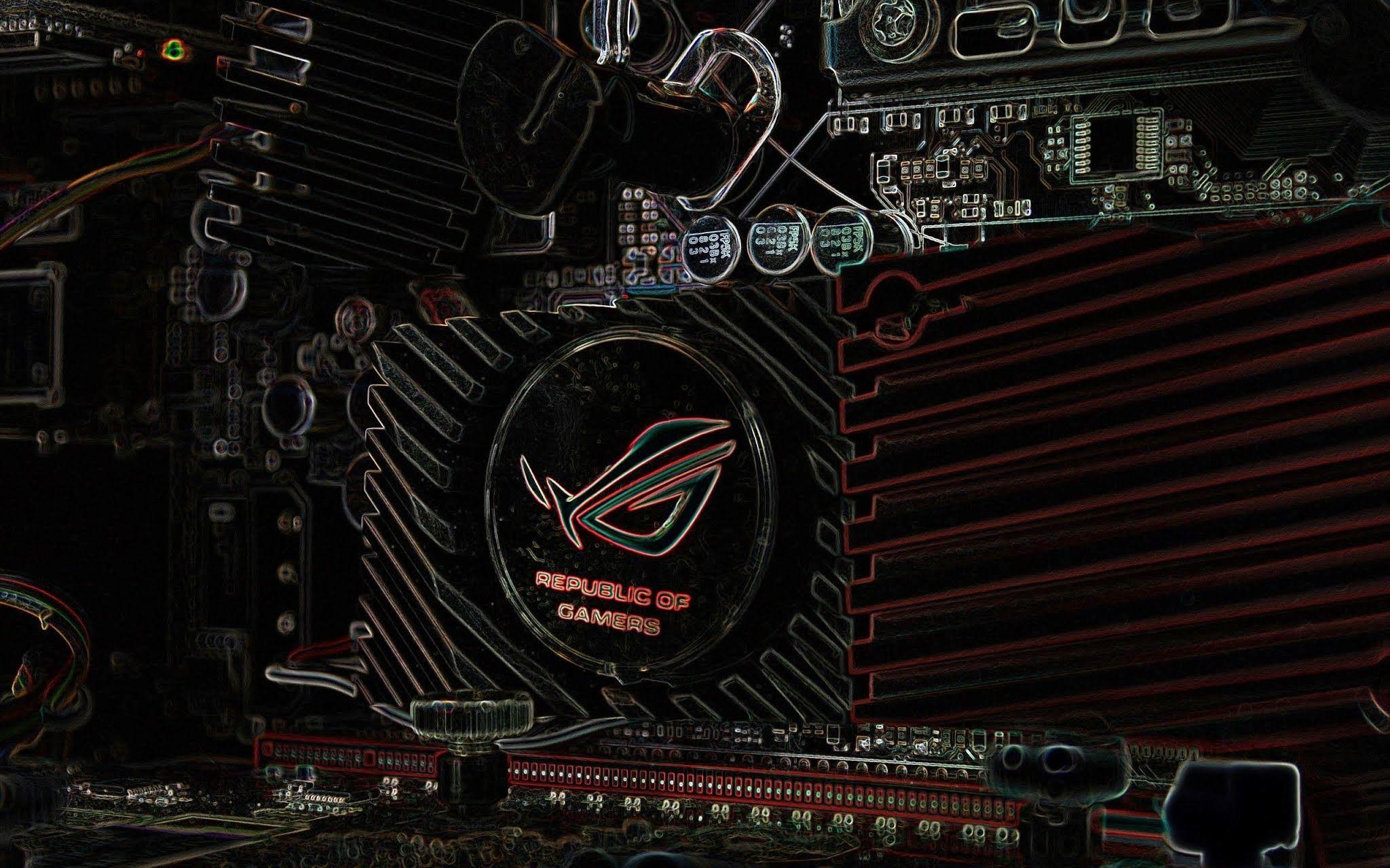 2048x1280 Asus ROG Republic of Gamers HD Wallpaper