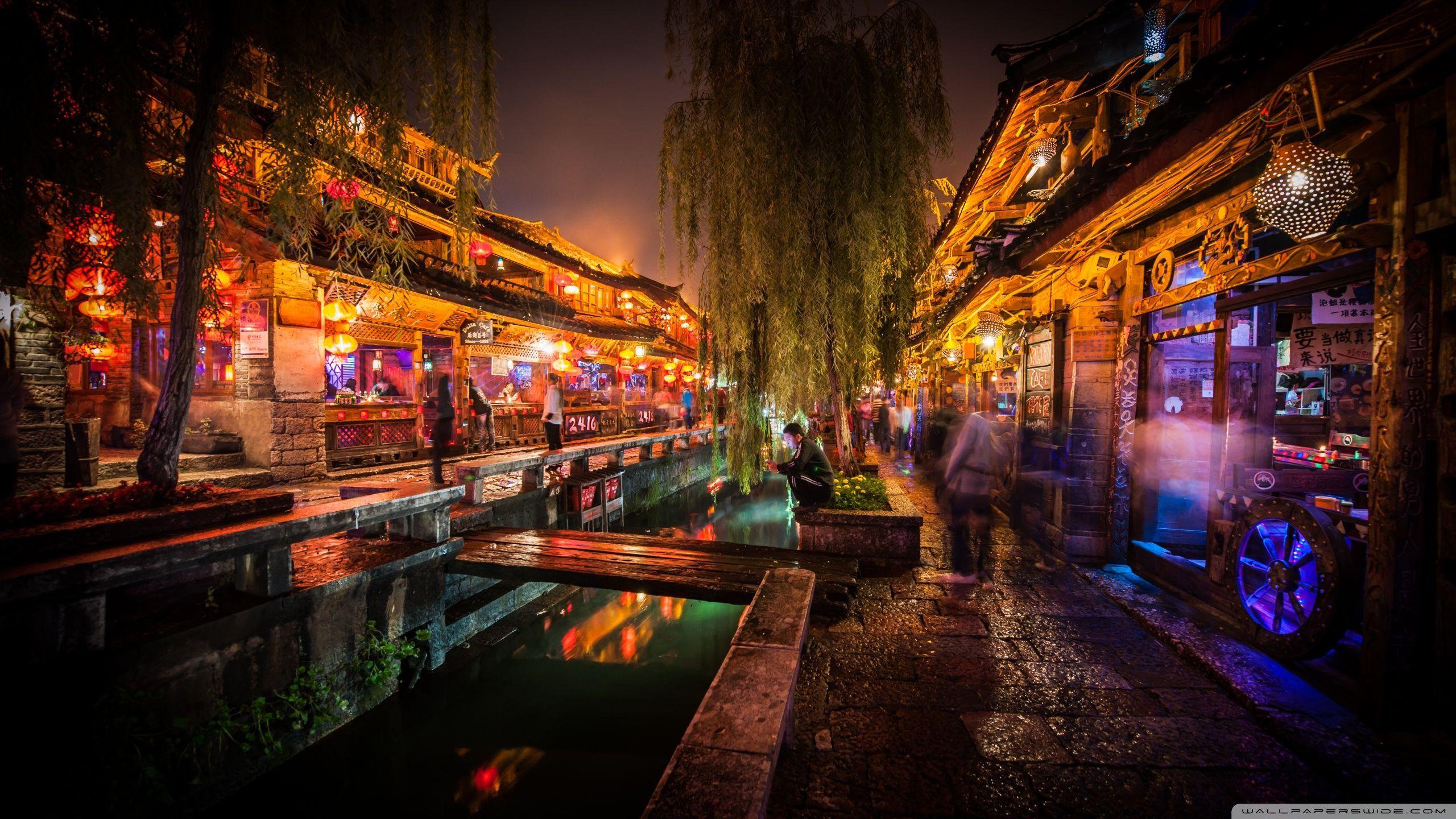 2560x1440 Japan Night Wallpaper, HD Japan Night Background