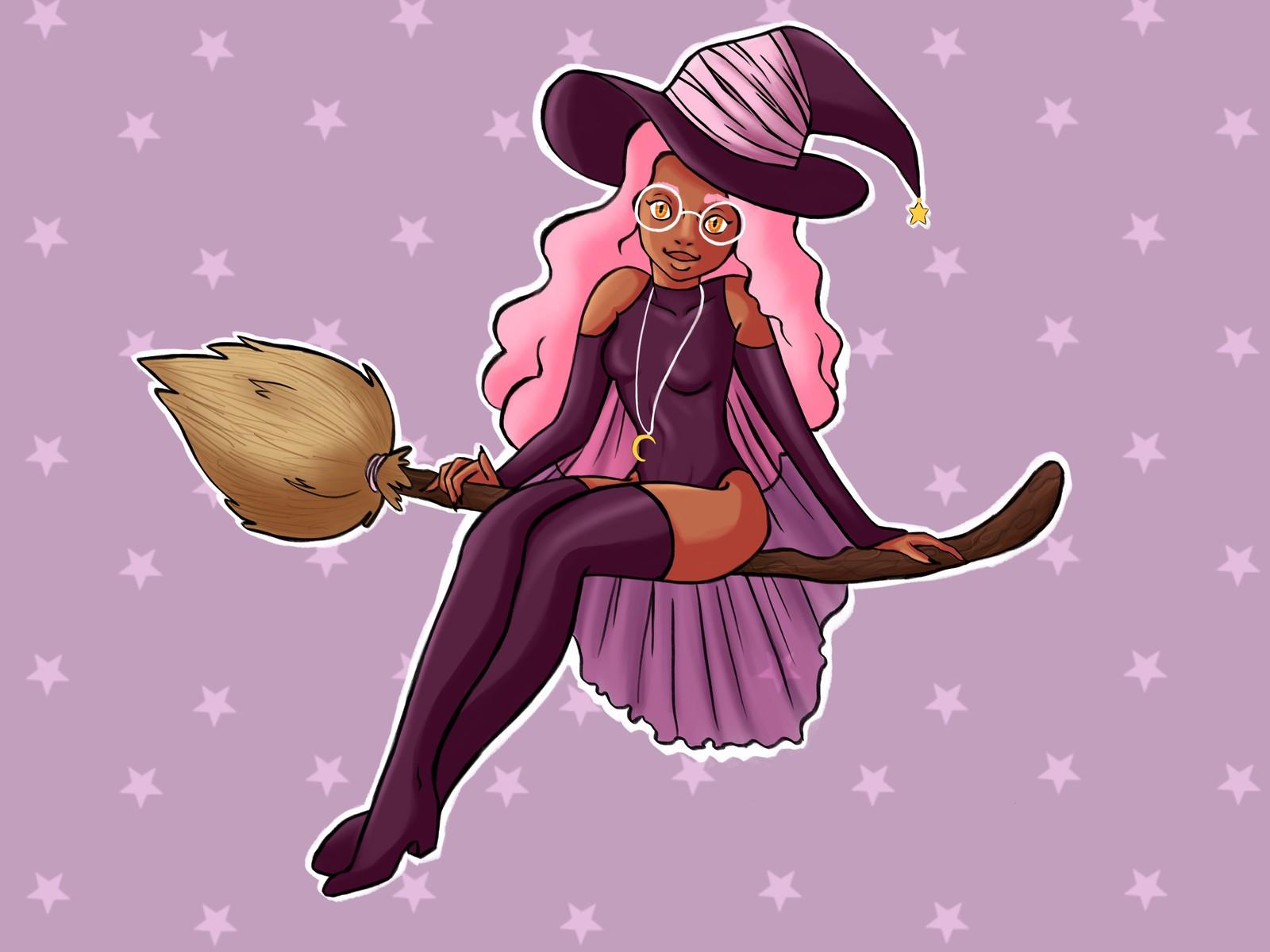 1600x1200 Pastel Pink Witch, Julie B
