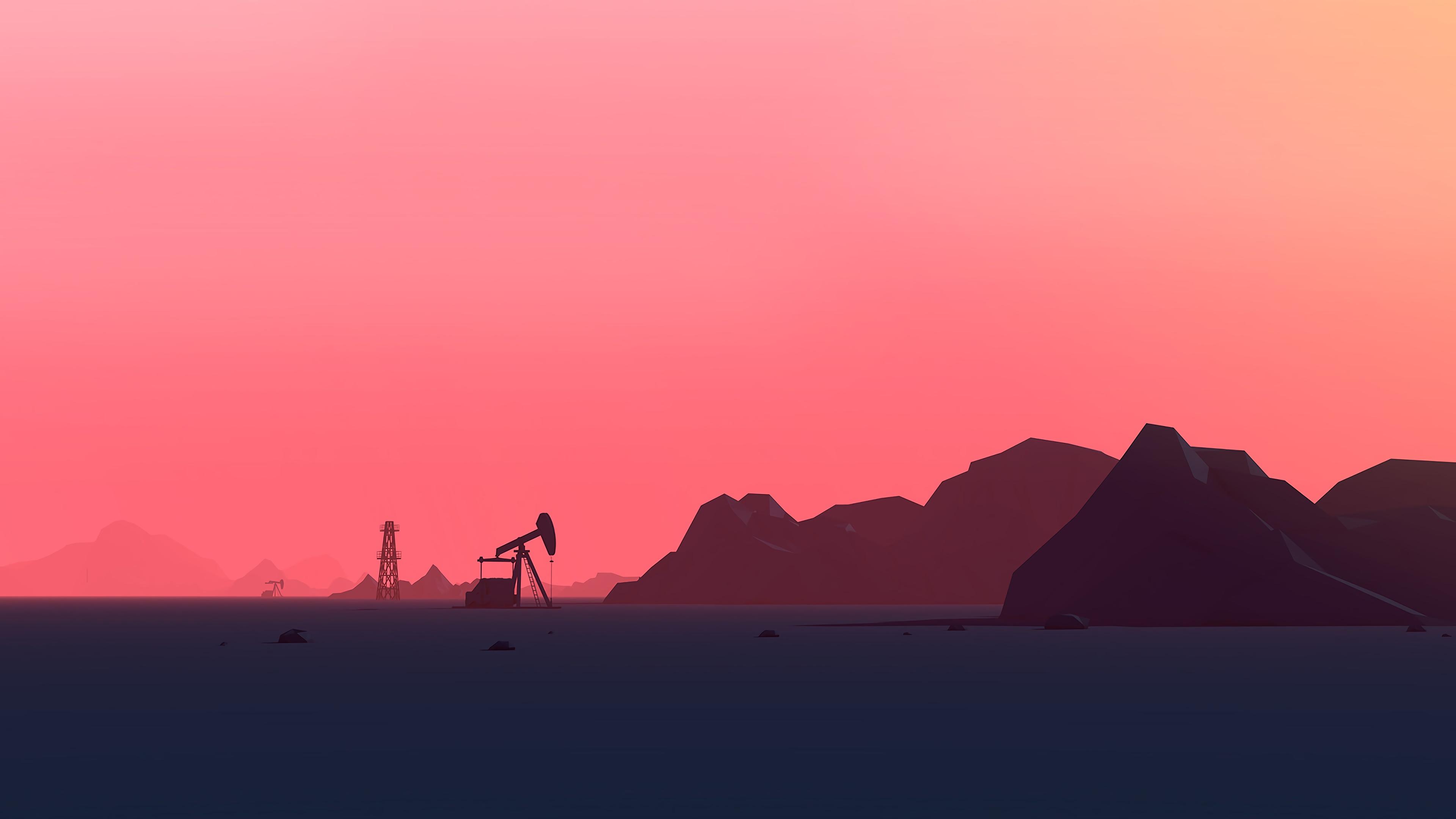 3840x2160 Landscape Minimalist Minimalism 4K