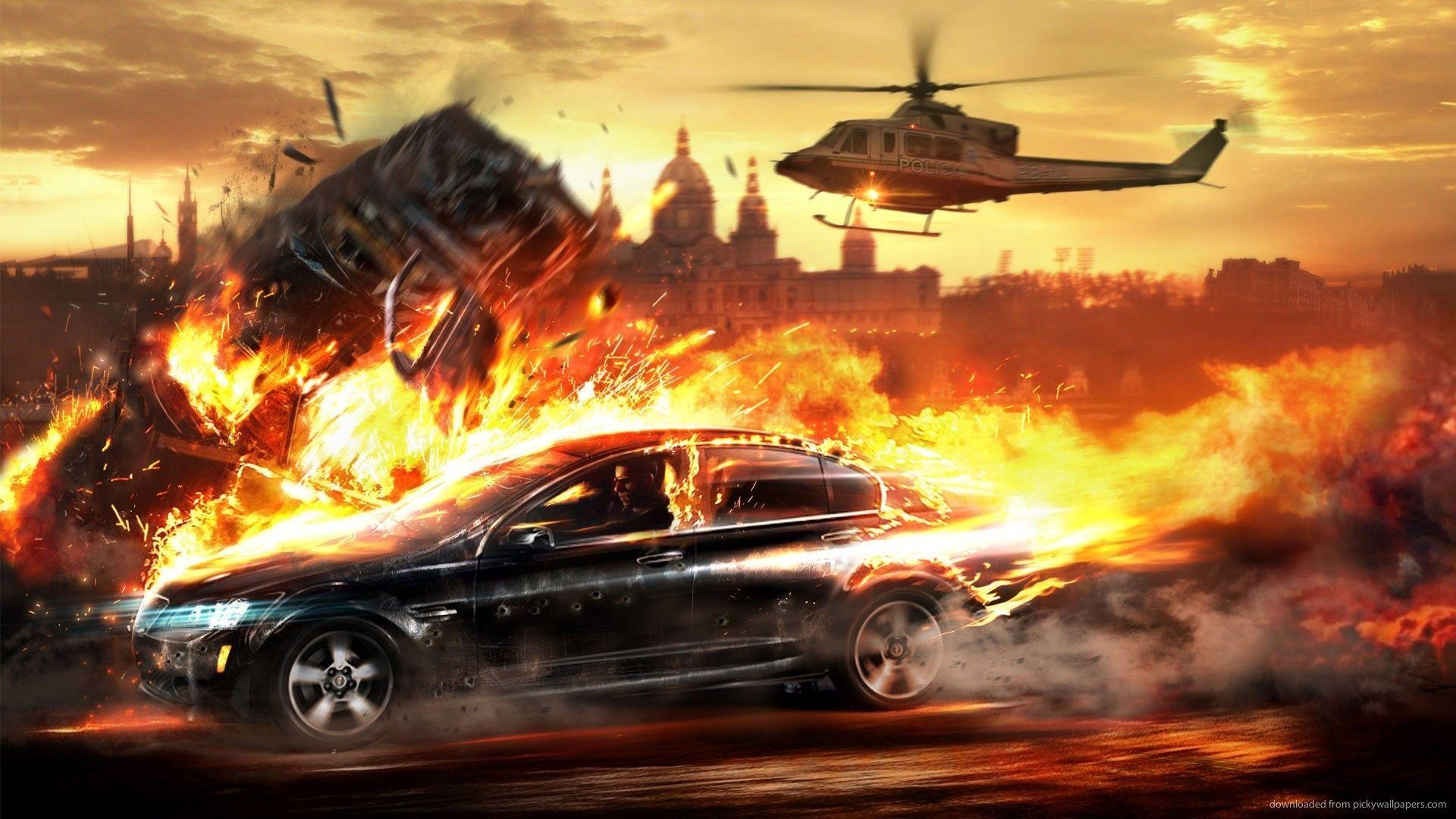 1920x1080 Car Chase Wallpaper