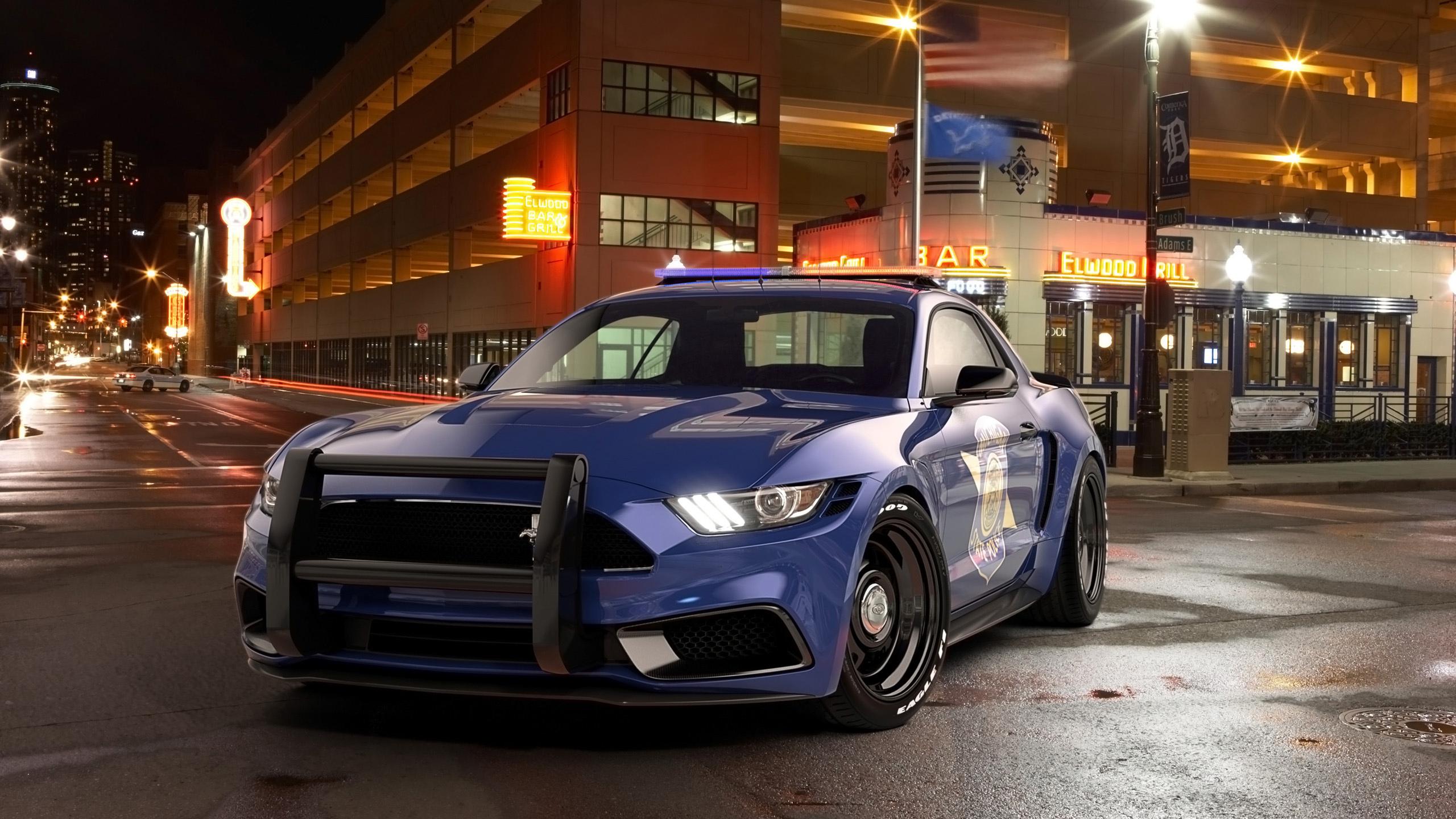 2560x1440 Ford Mustang NotchBack Design Police Wallpaper. HD Car Wallpaper