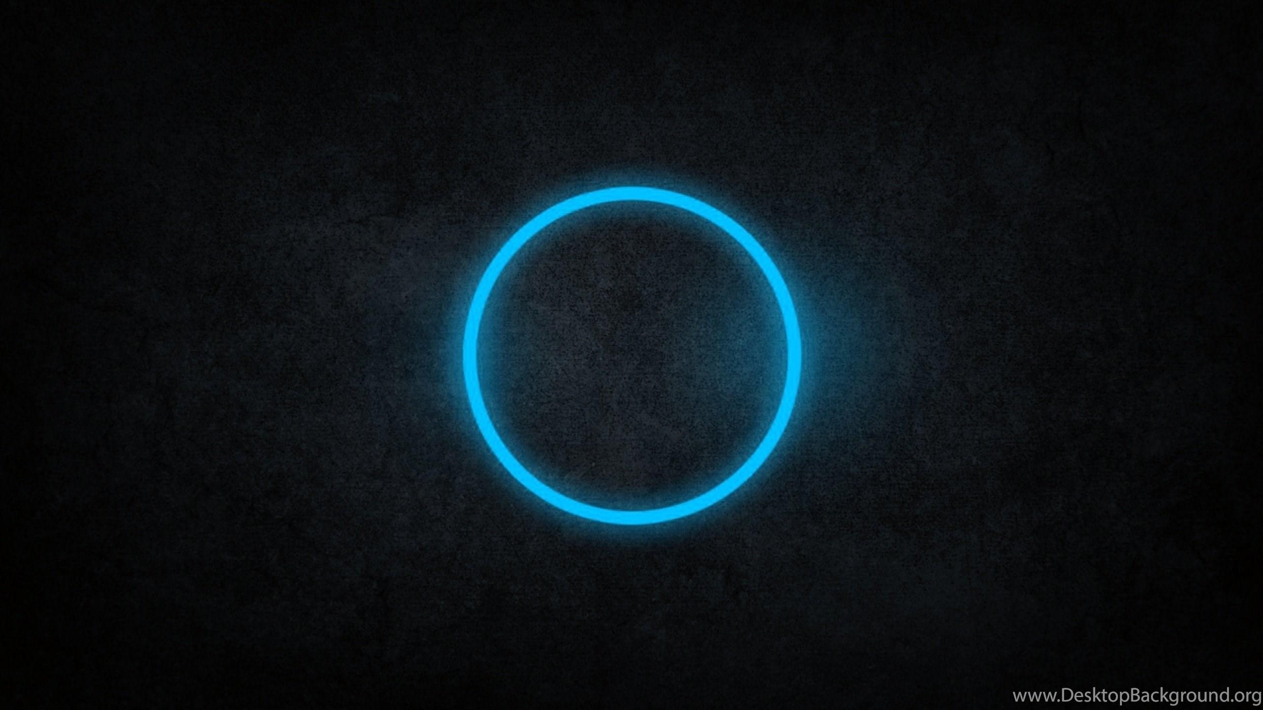 2560x1440 Ring circle abstract blue grunge Desktop Background