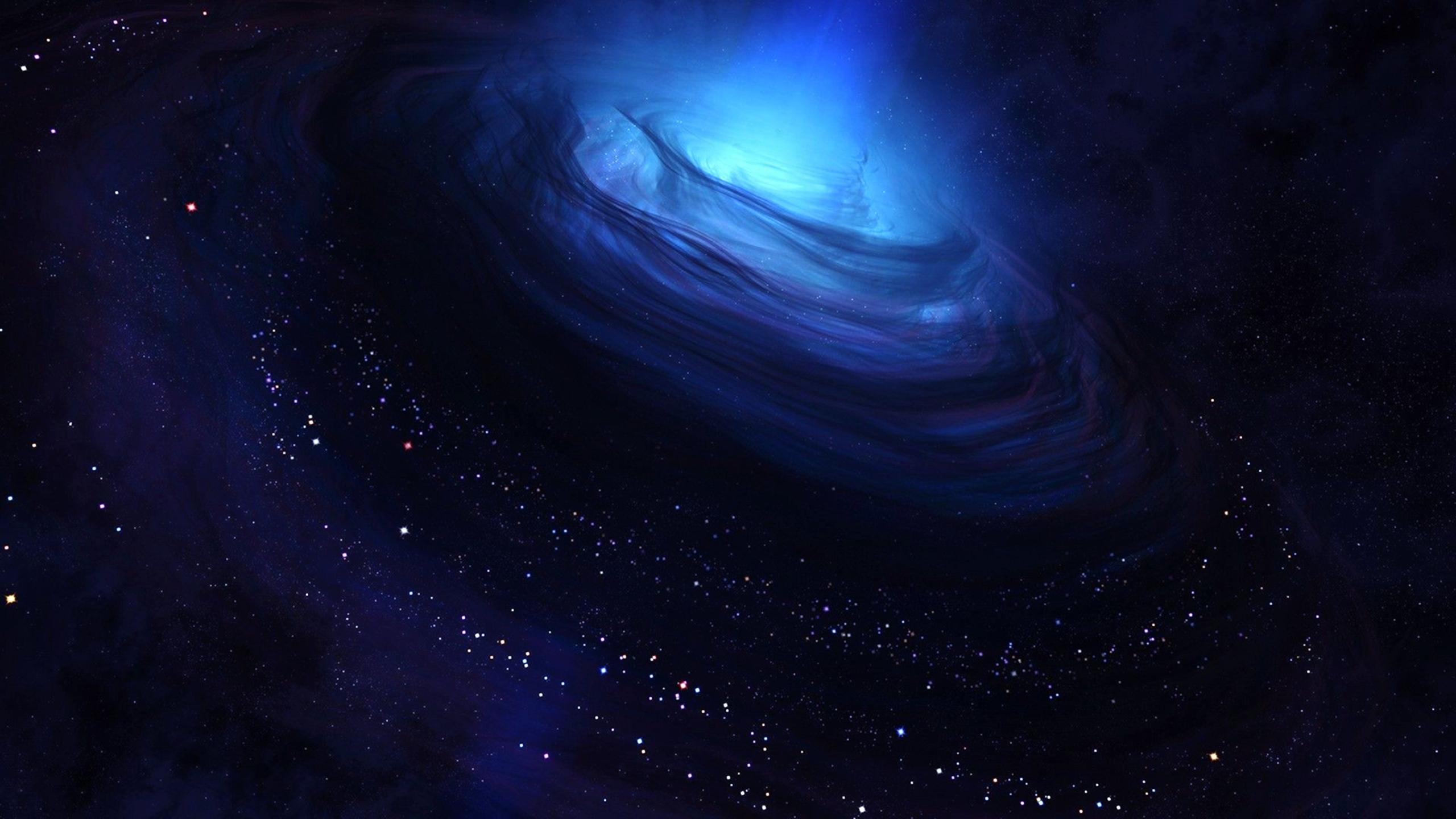 2560x1440 Download 2560x1440 wallpaper galaxy, space, blue clouds, space, dark, dual wide, widescreen 16: widescreen, 2560x1440 HD image, background, 1772