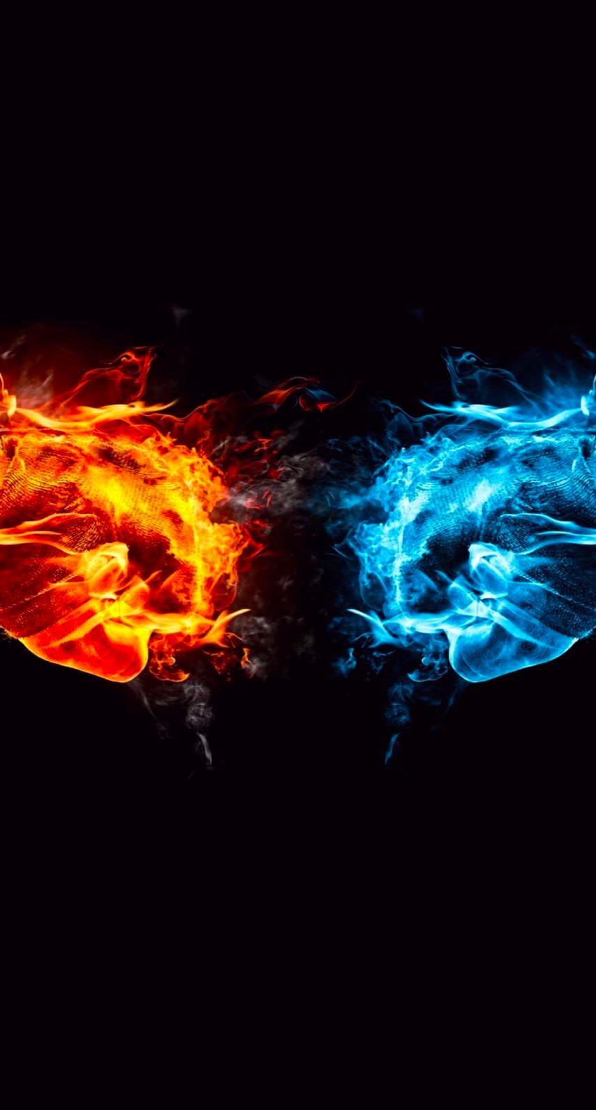 854x1590 Cool blue red and black. wallpaper.sc iPhone8