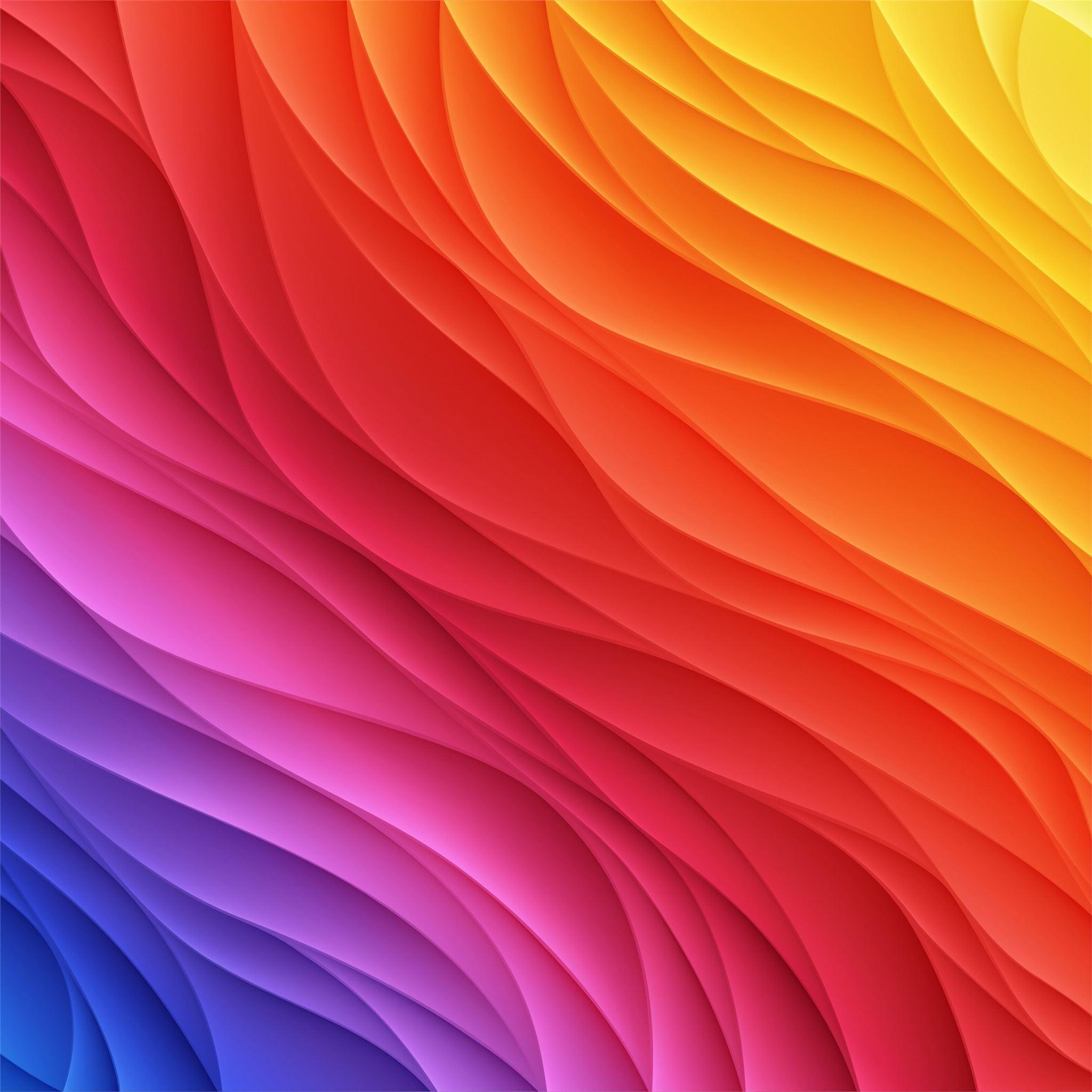 2048x2048 blue red yellow abstract 5k iPad Air Wallpaper Free Download