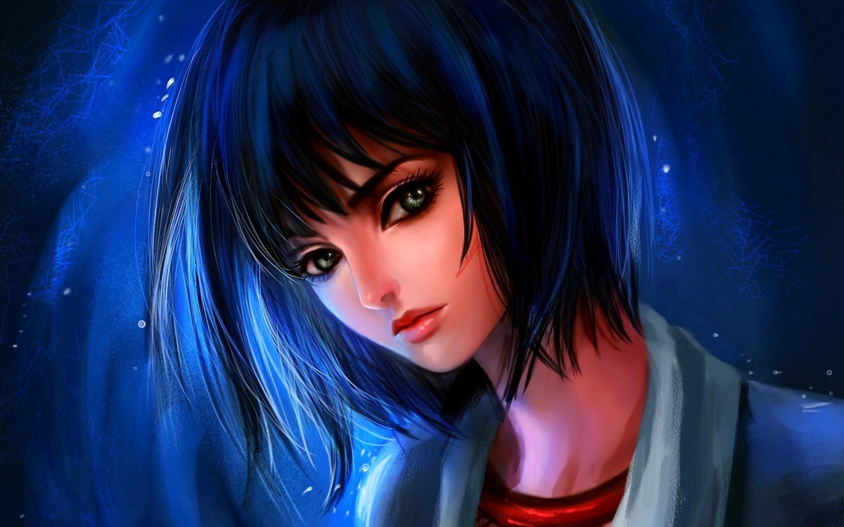 1680x1050 Cute Anime Face Wallpaper