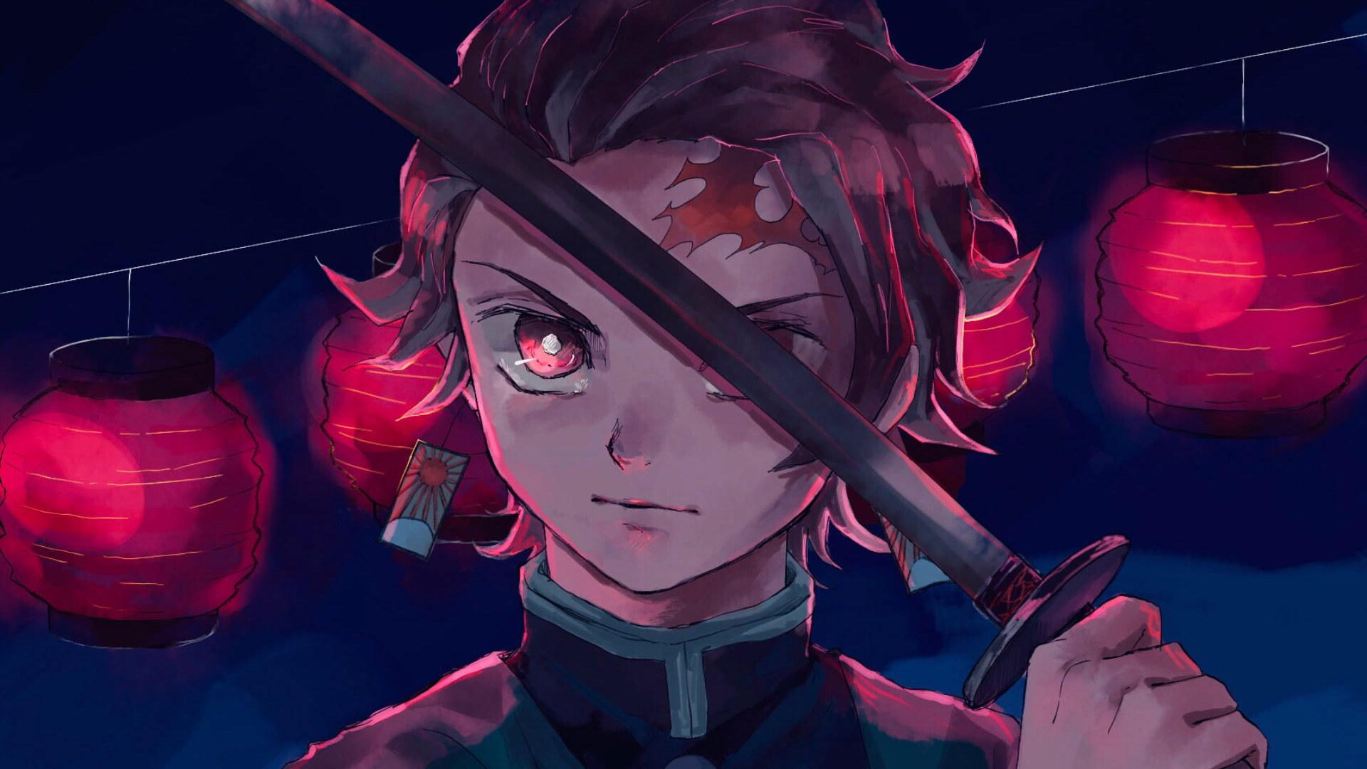 1920x1080 Tanjirou Funny Face