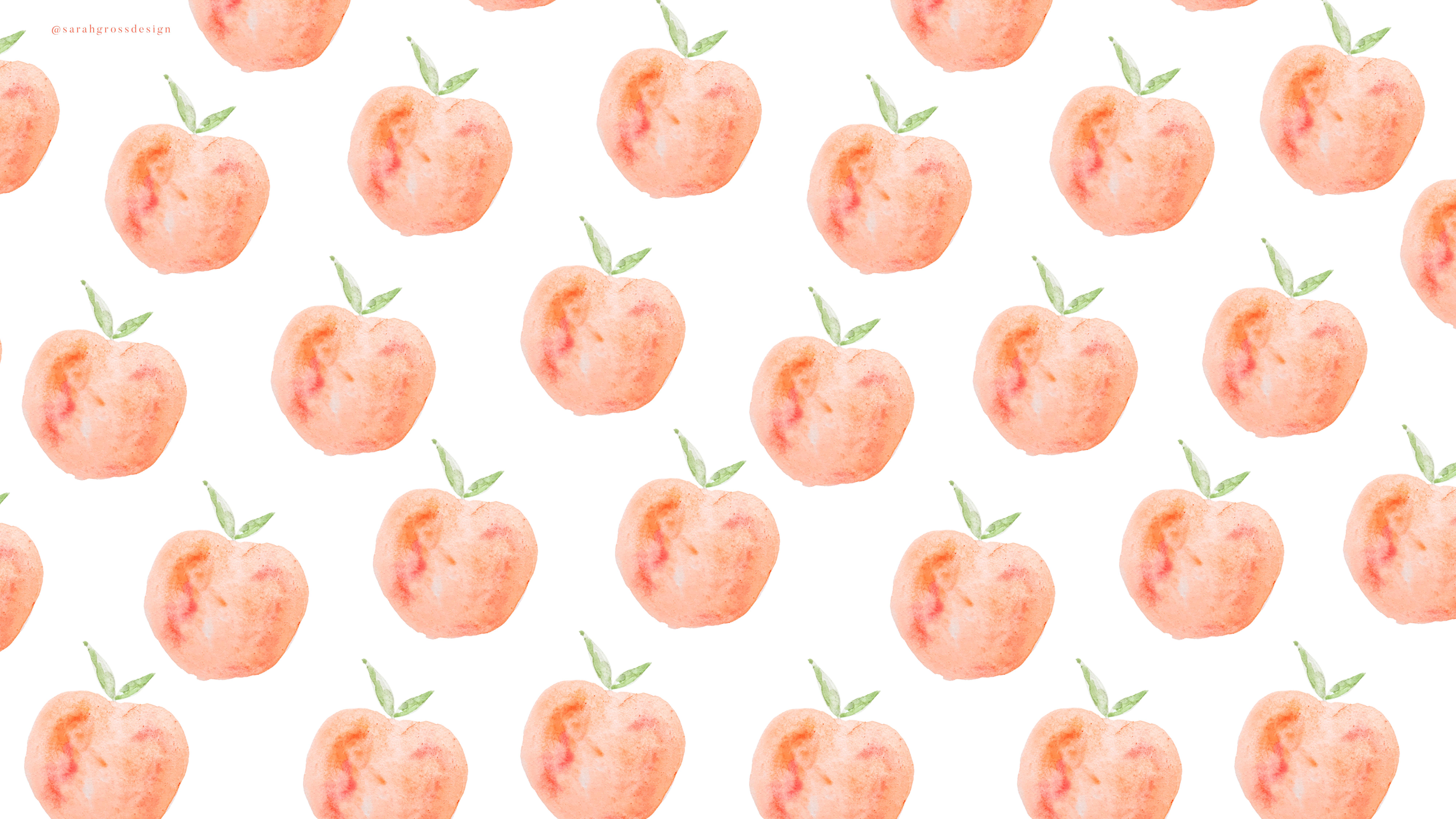 8001x4501 Peachy Watercolor Desktop & iPhone Background (Free)