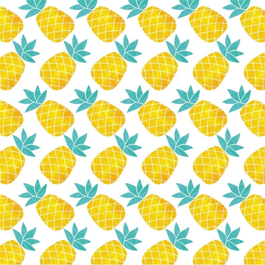 1008x1008 Amazon.com : Leyiyi 8x8ft Summer Party Backdrop Kids Happy Birthday Pineapple Seamless Pattern Tropical Fresh Fruits Watercolor Banner Cake Table Photo Background 1st B Day Baby Shower Portrait Studio Vinyl Prop