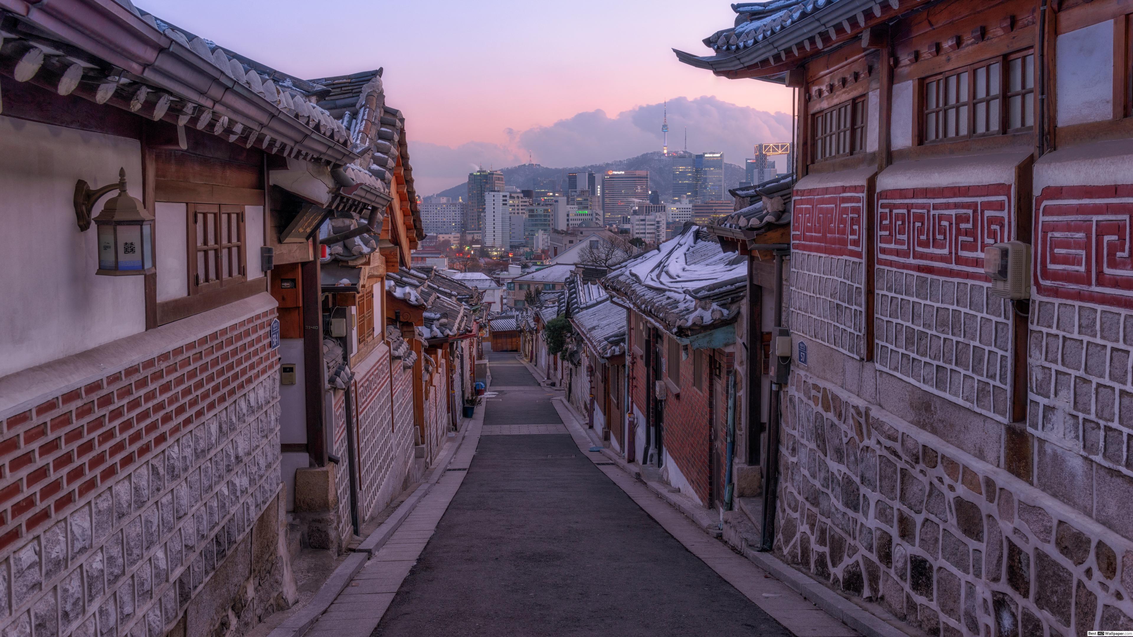 3840x2160 Bukchon Hanok Vilage in Seoul South Korea HD wallpaper download