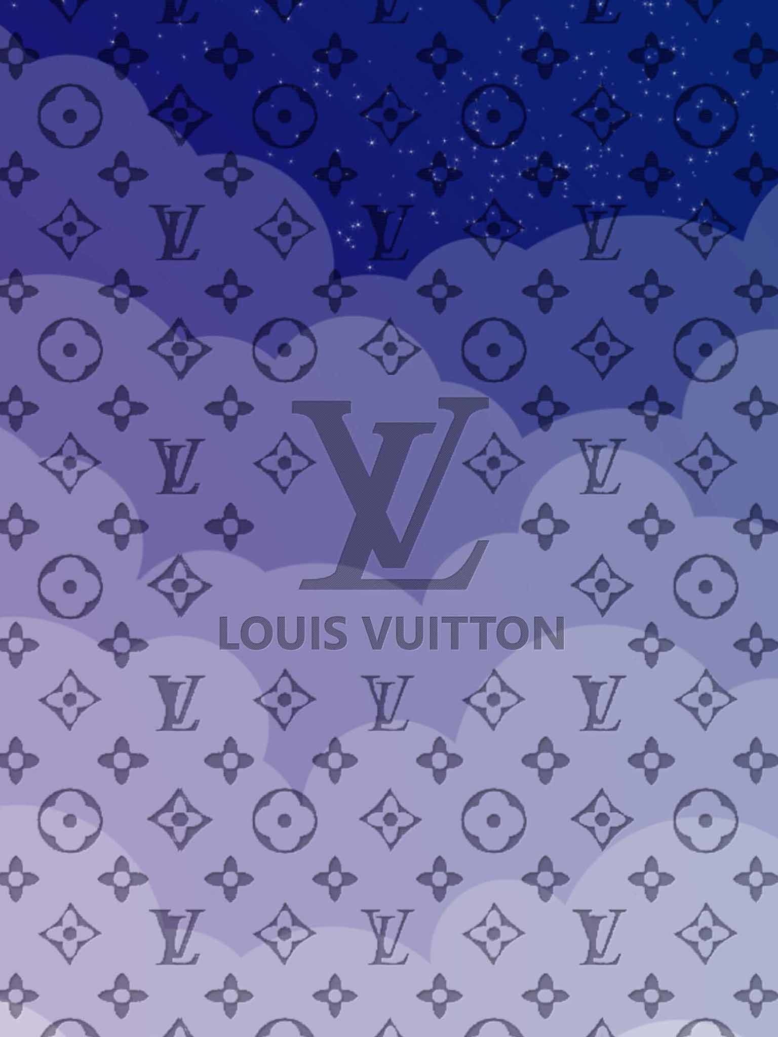 1536x2048 Blue Louis Vuitton Wallpaper