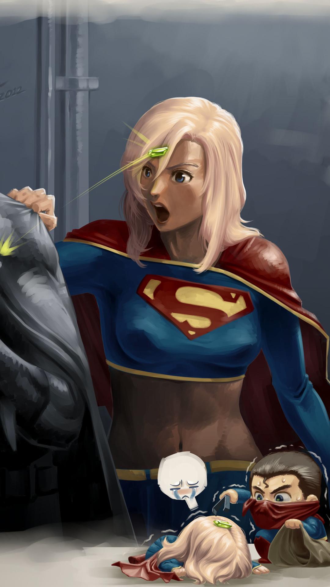 1080x1920 1080x1920 supergirl, injustice artist, , artwork, HD for iPhone 8 wallpaper