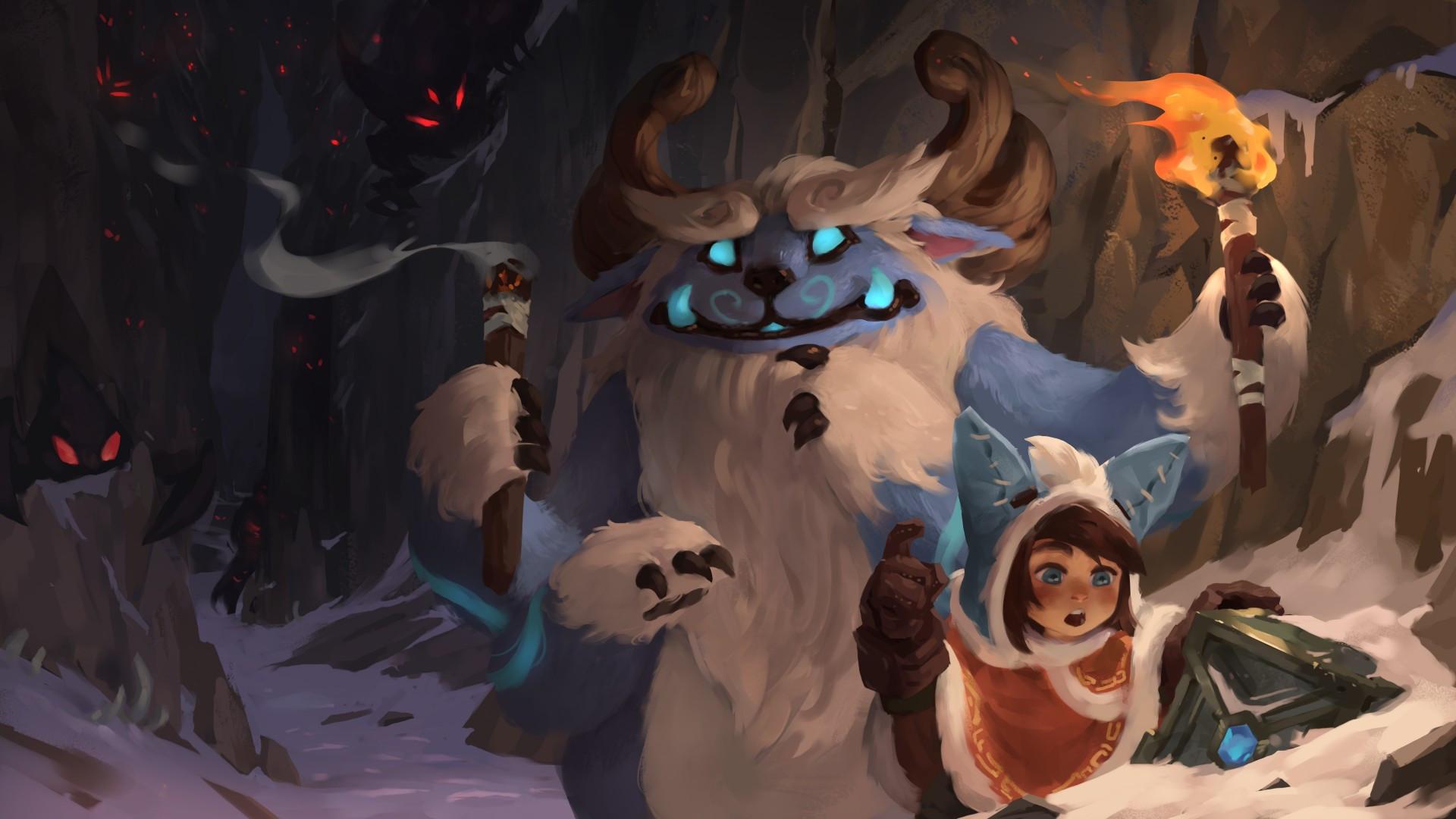 1920x1080 Download 1920x1080 Nunu And Willump, League Of Legends, Artwork Wallpaper for Widescreen